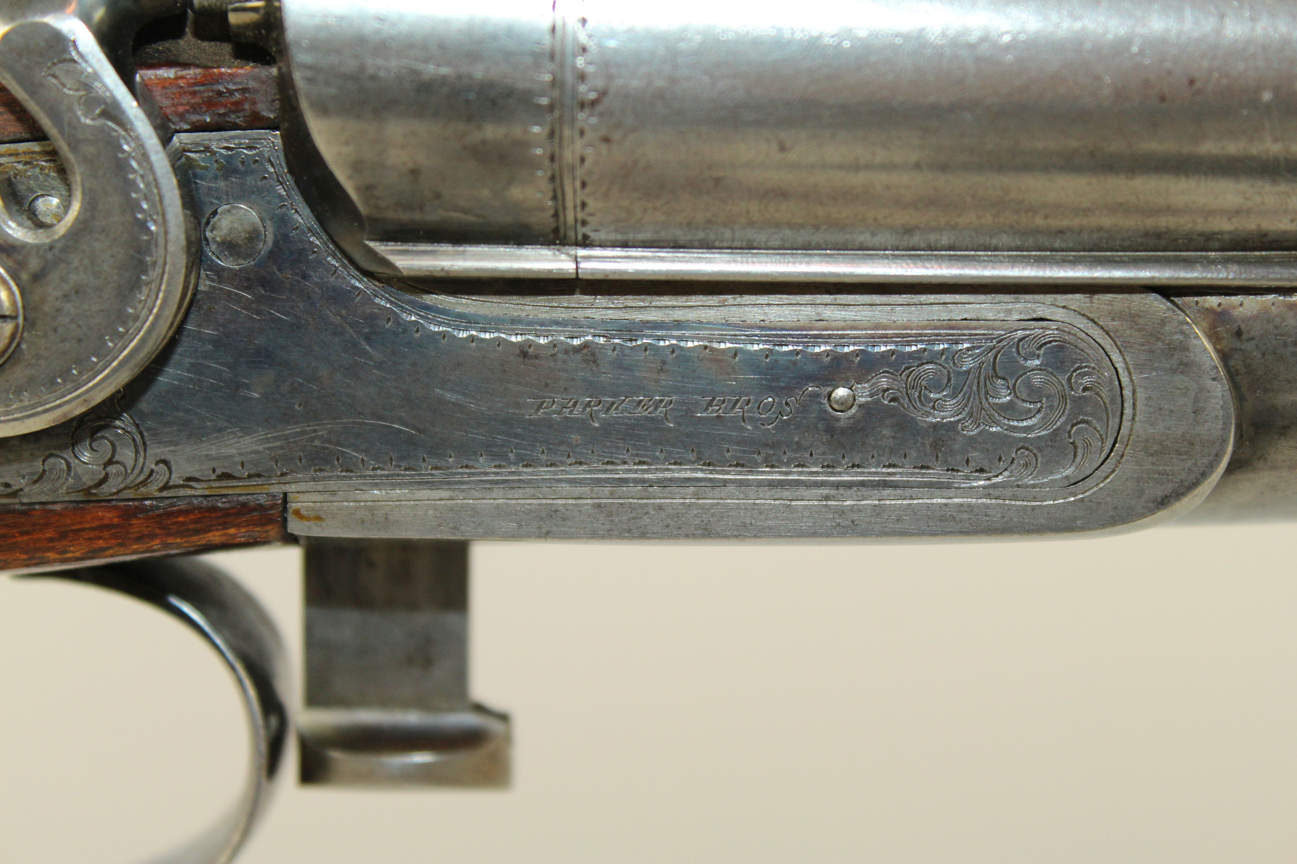 parker double barrel shotgun marked ov parker double barrel shotgun marked ov