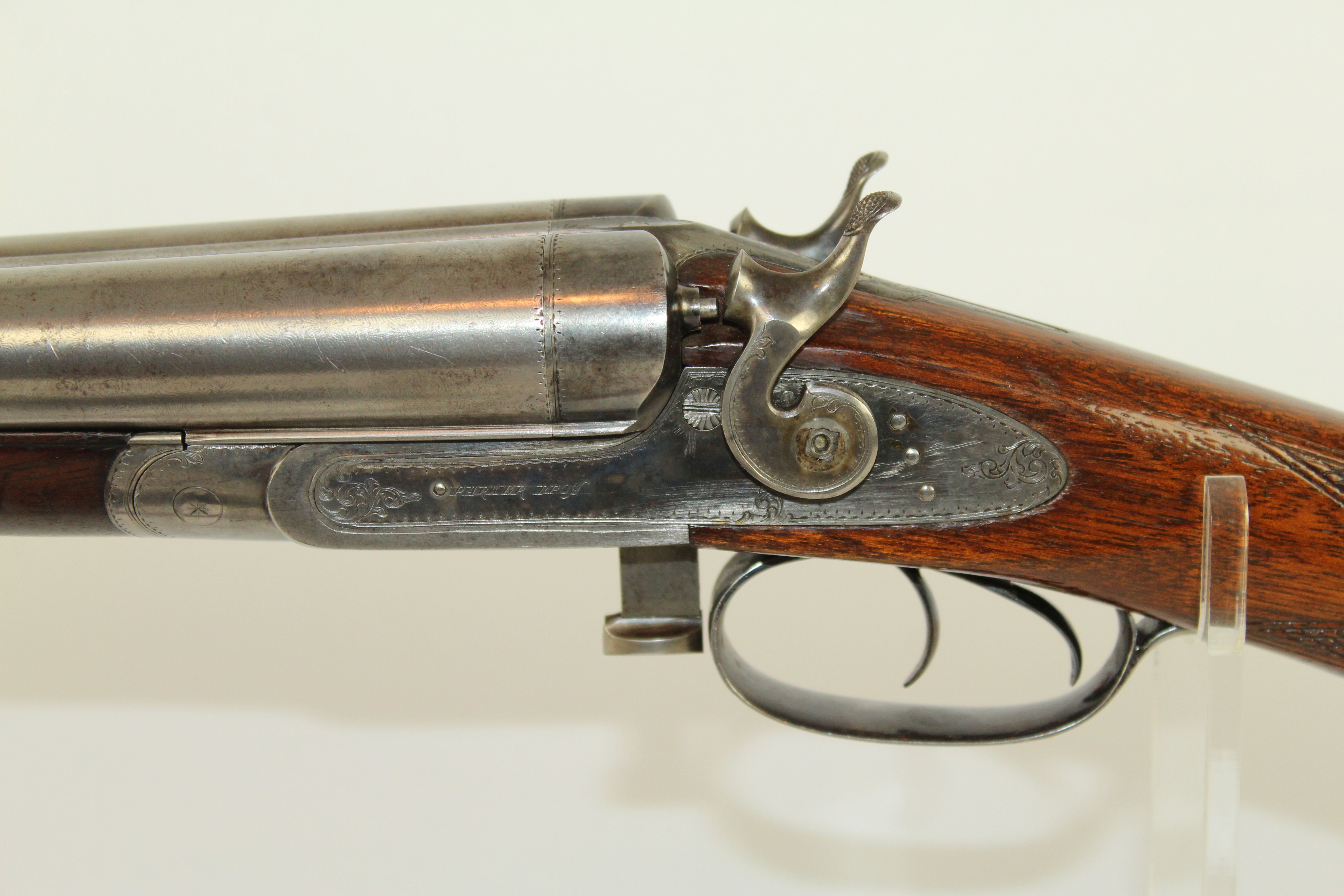 parker double barrel shotgun marked ov parker double barrel shotgun marked ov