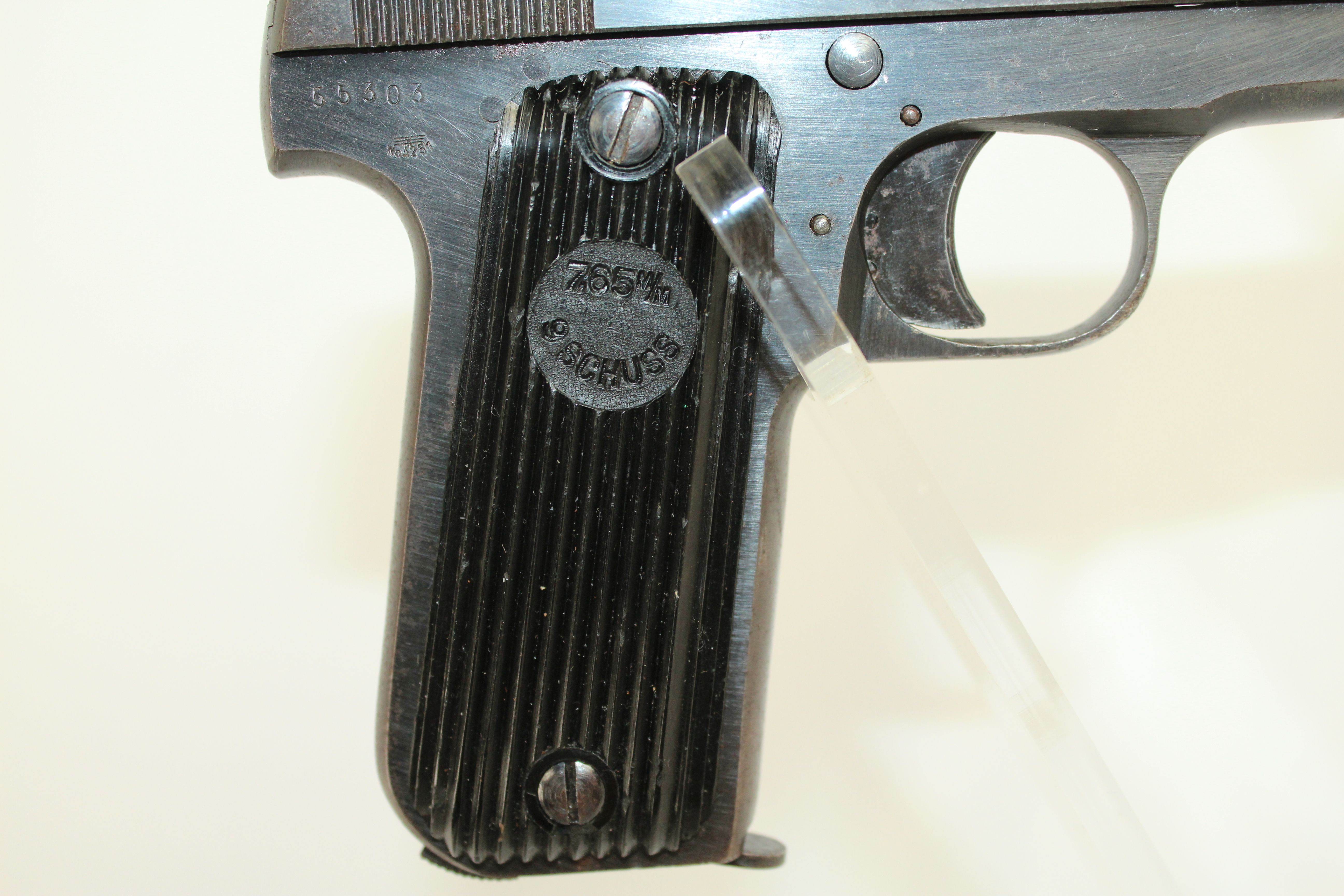 WWII Nazi German French Occupation Unique Pistol Antique Firearm 003