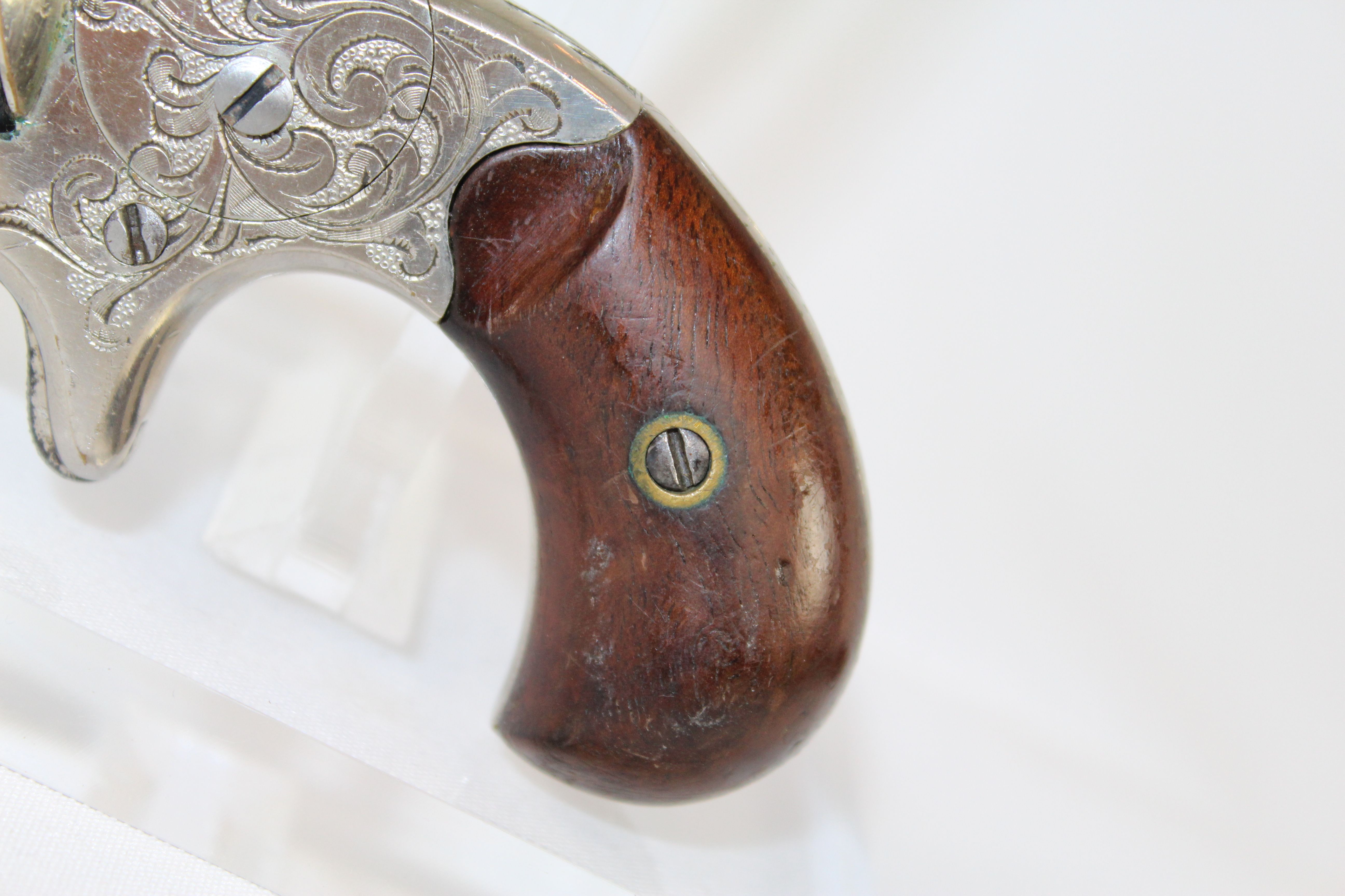 Colt Engraved Open Top Rimfire Revolver Antique Firearms Ancestry Guns