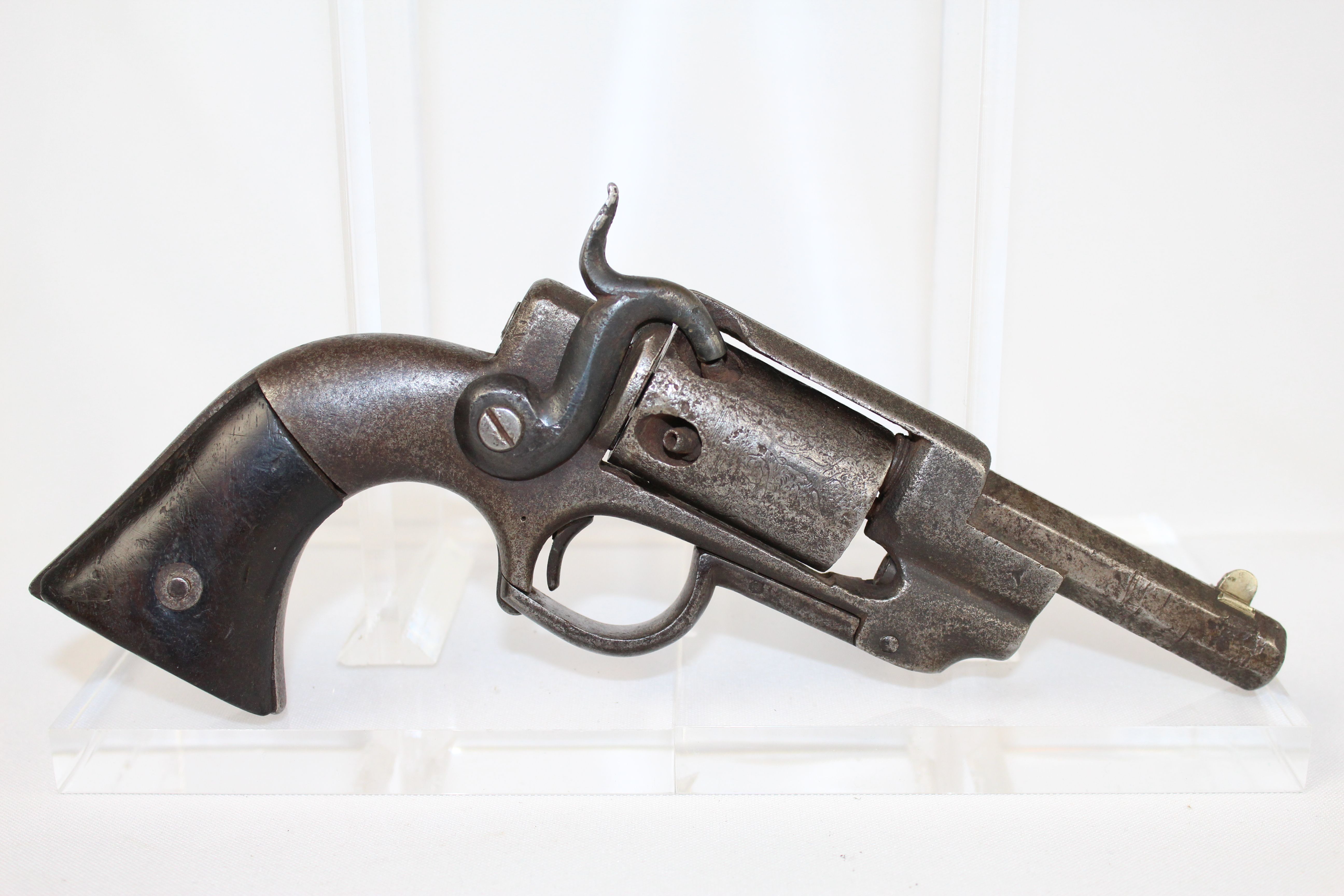 Ethan Allen & Wheelock Side Hammer Percussion Revolver Antique Firearms