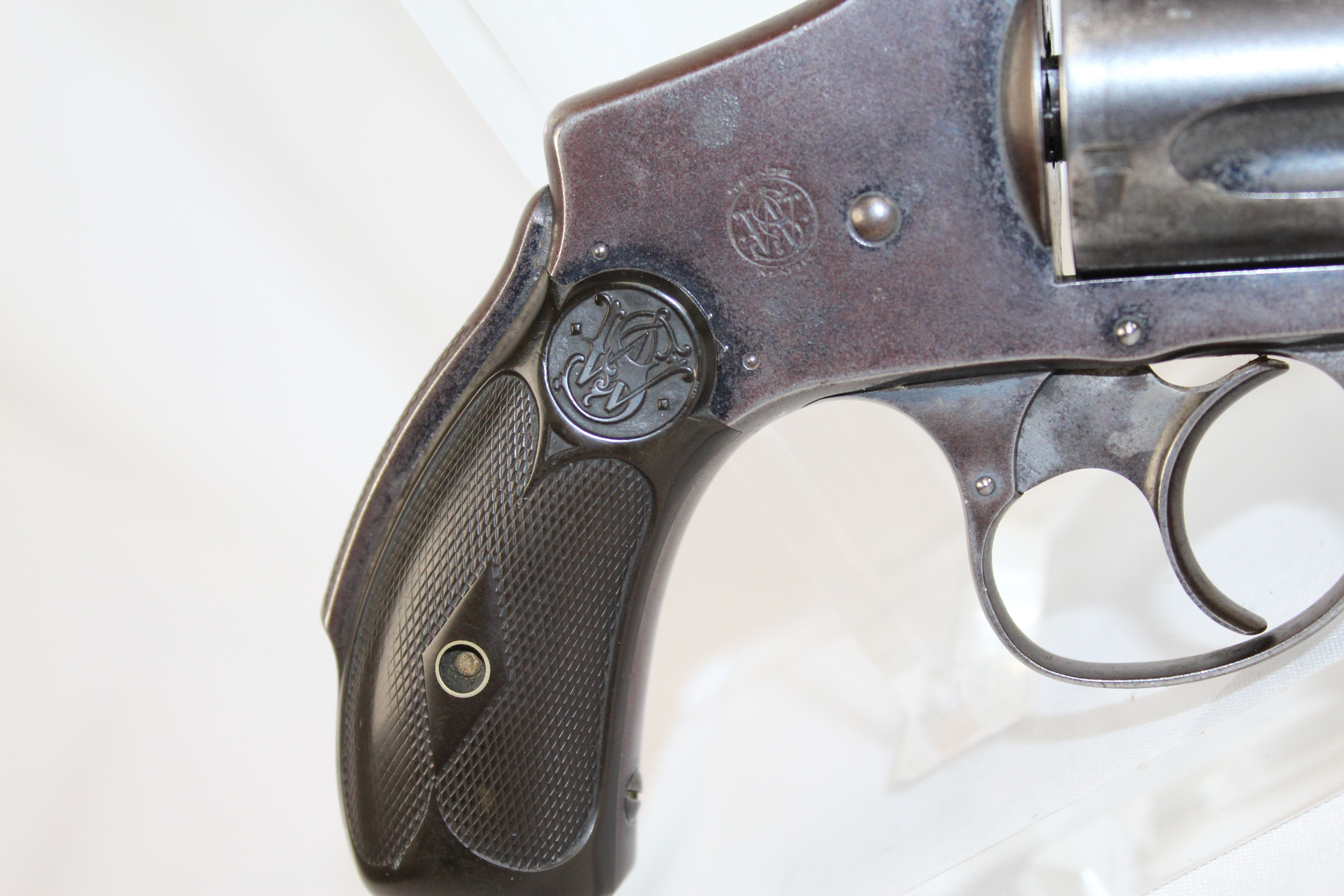 S&W Smith & Wesson .38 Safety Hammerless Revolver Antique Firearms 009
