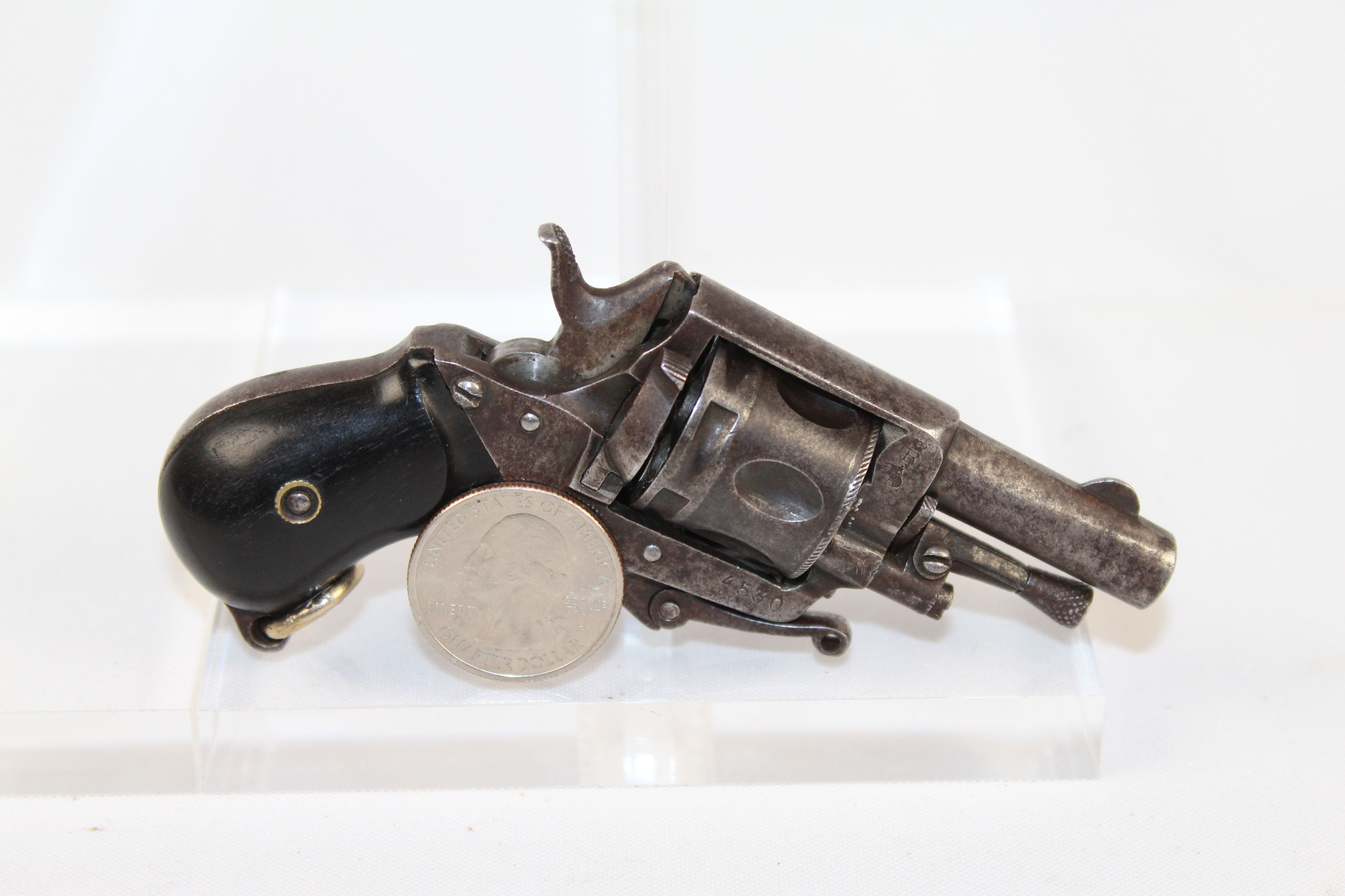 European Belgian Folding Trigger Pocket Revolver .22 Rimfire Short