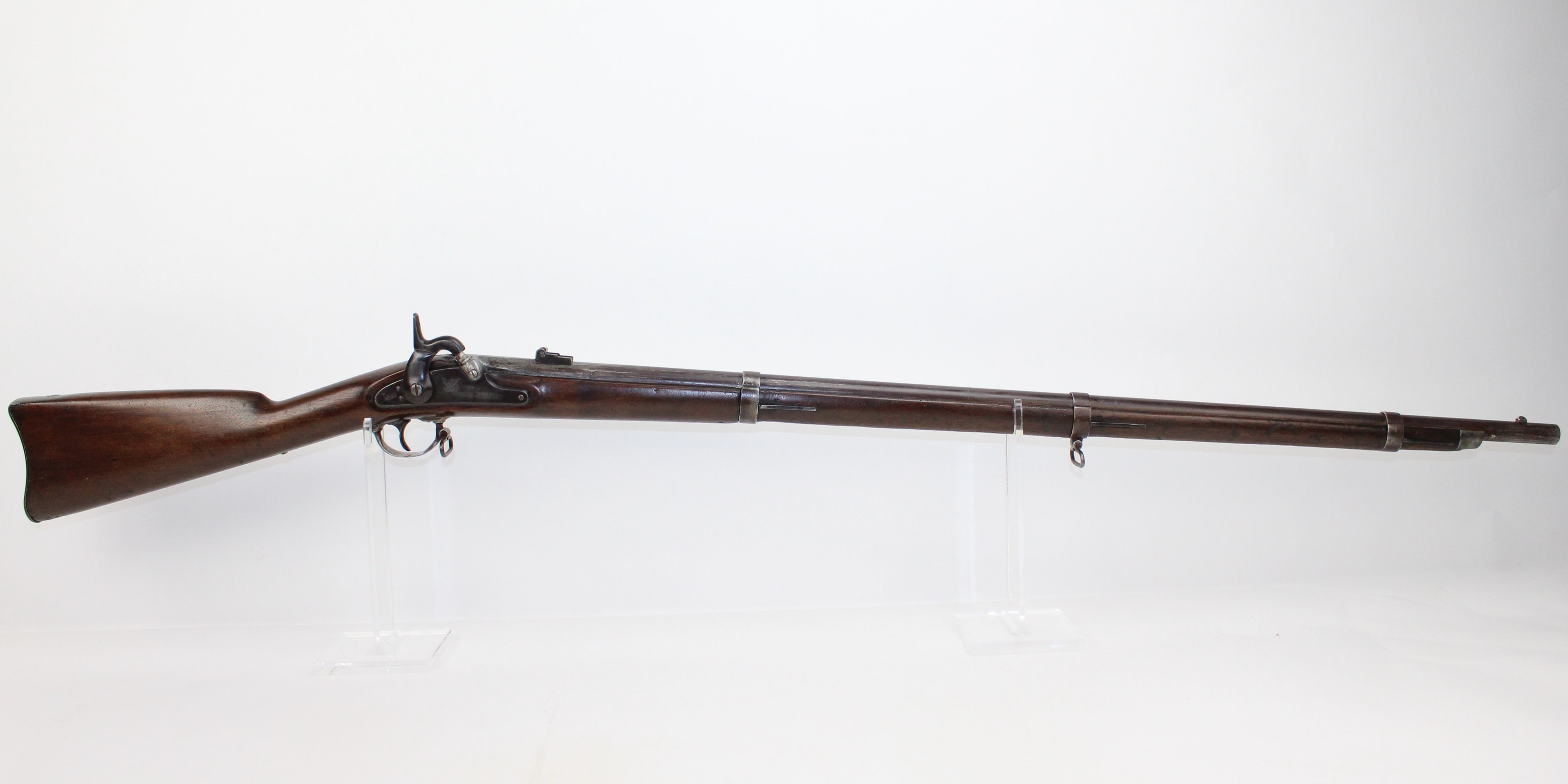 U S Springfield Model 1861 Percussion Rifle Musket Candr Antique002