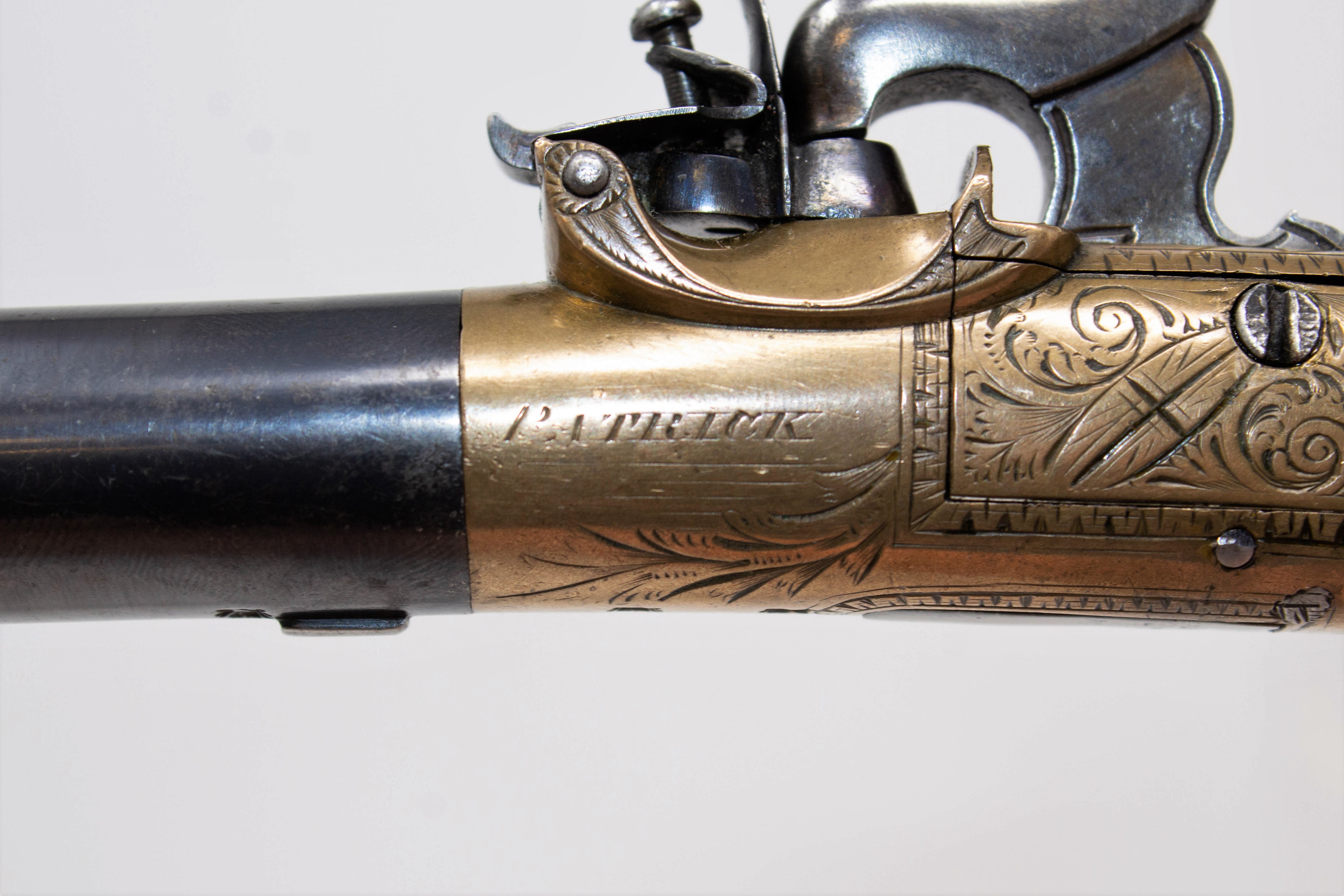 Antique Percussion Pocket Pistol Marked for Patrick of LIverpool