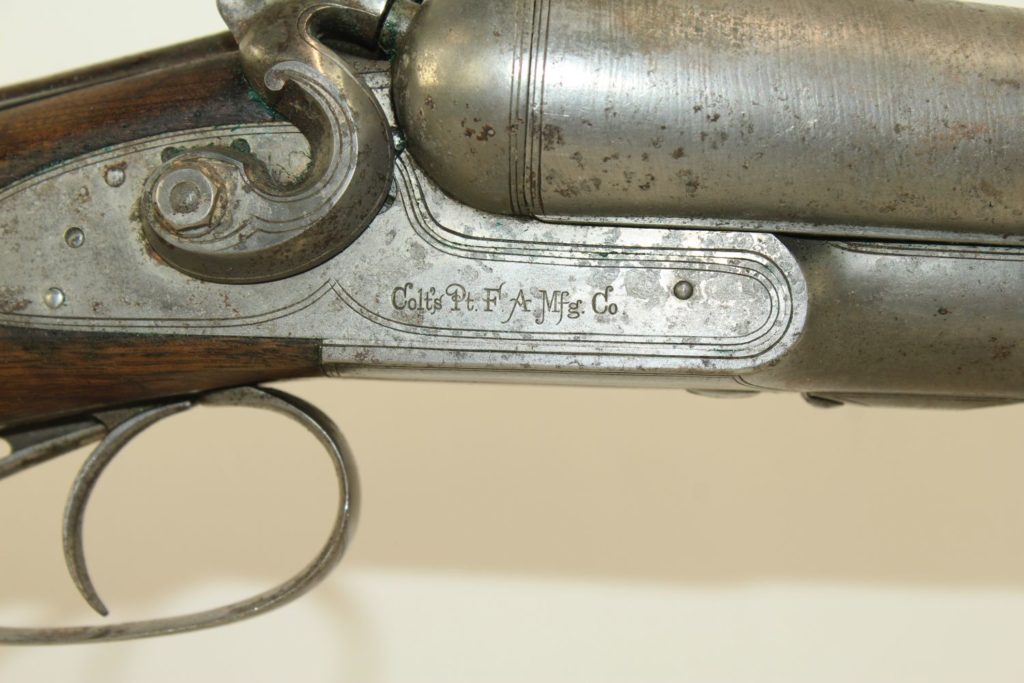 Engraved Colt Model 1878 Double Barrel Hammer Shotgun Antique009 ...