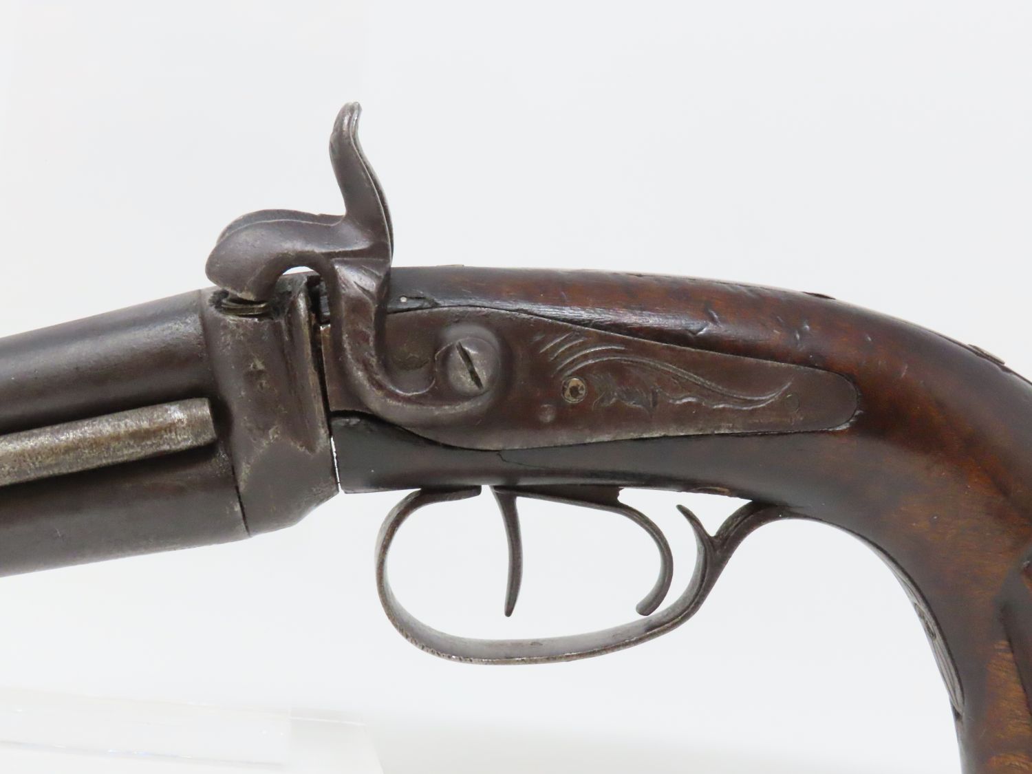 Over Under Percussion Pistol 4.29 C&R Antique003 | Ancestry Guns