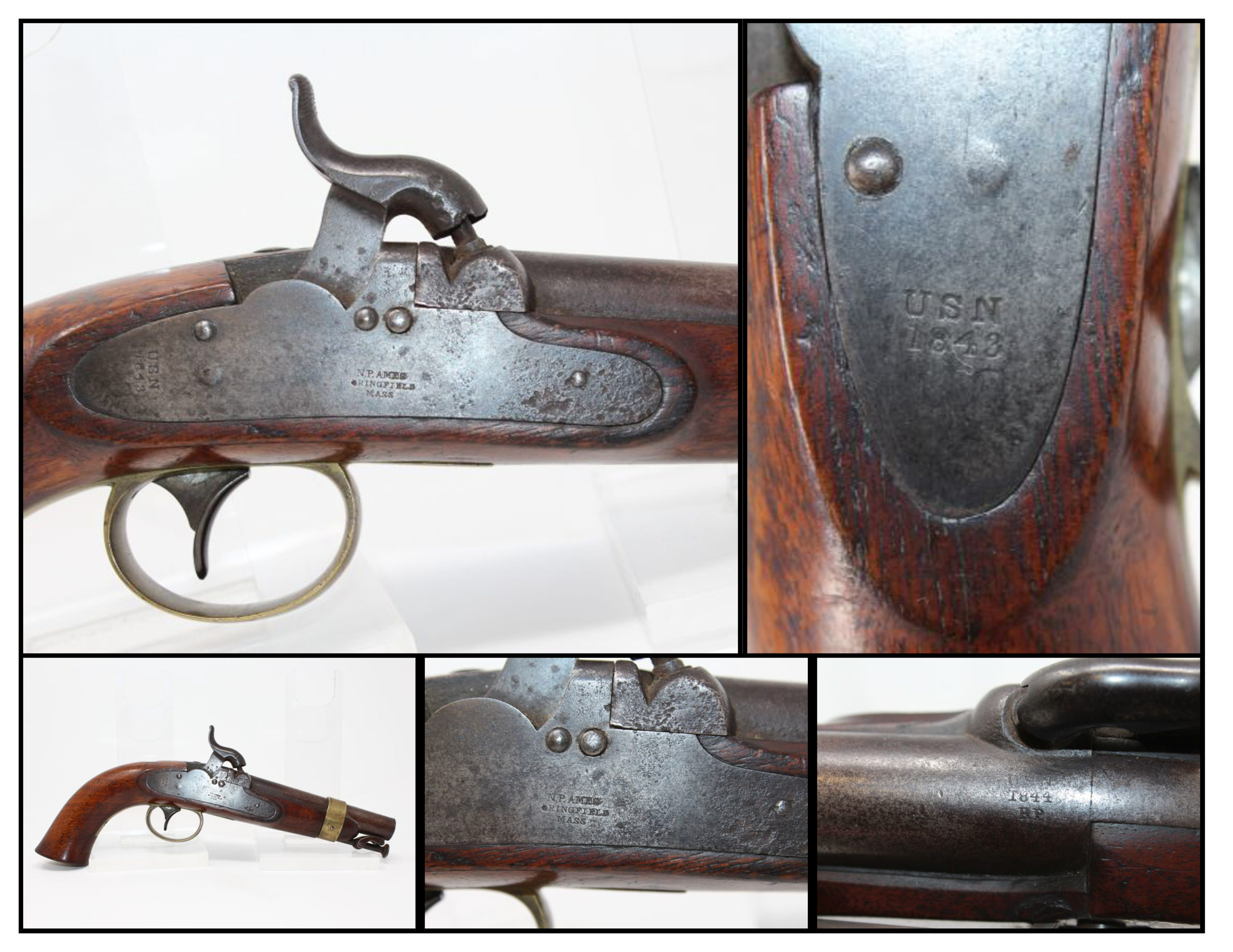 collage-rare-us-navy-contract-ames-model-1842-box-lock-pistol