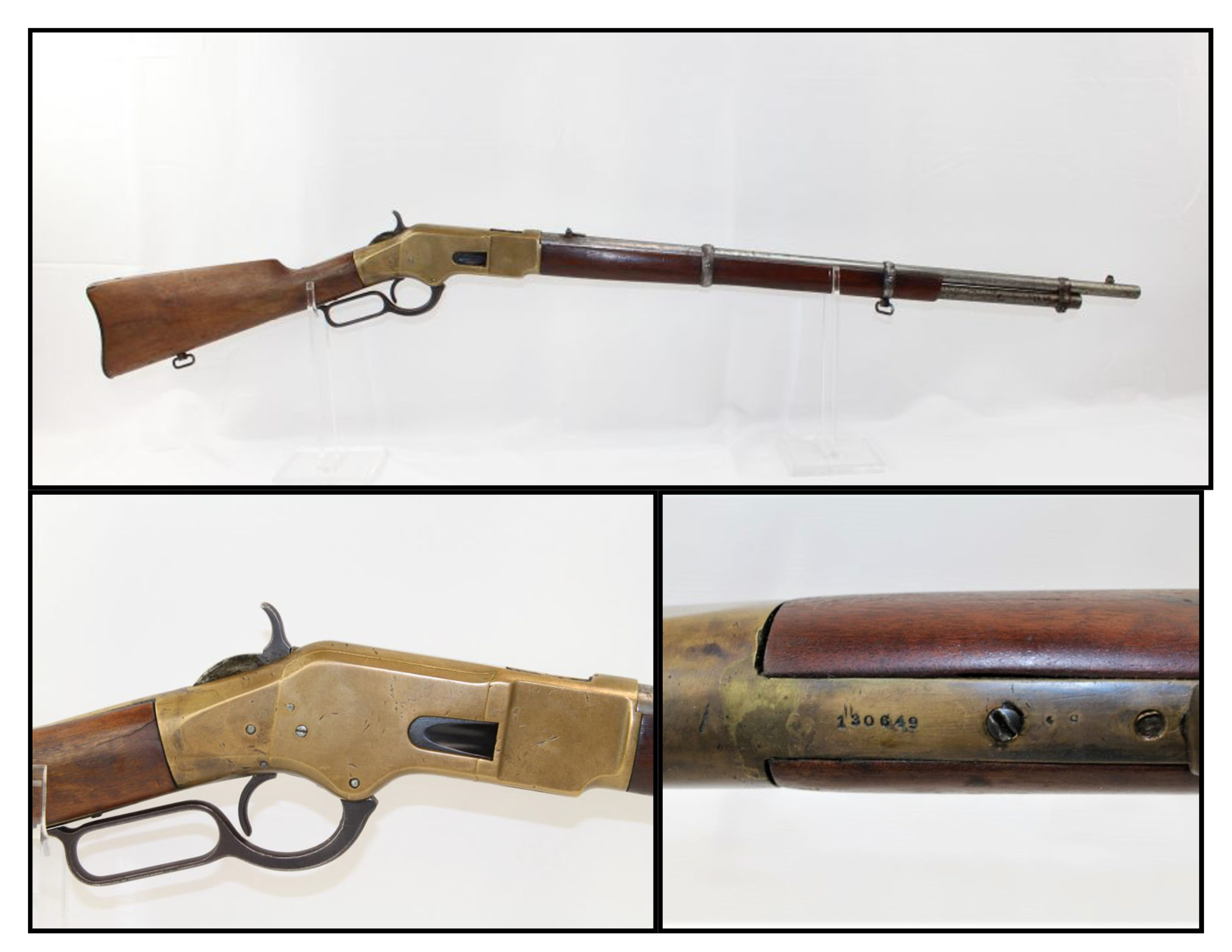 Antique Winchester YELLOWBOY Model 1866 .44 Musket Lever Action Musket