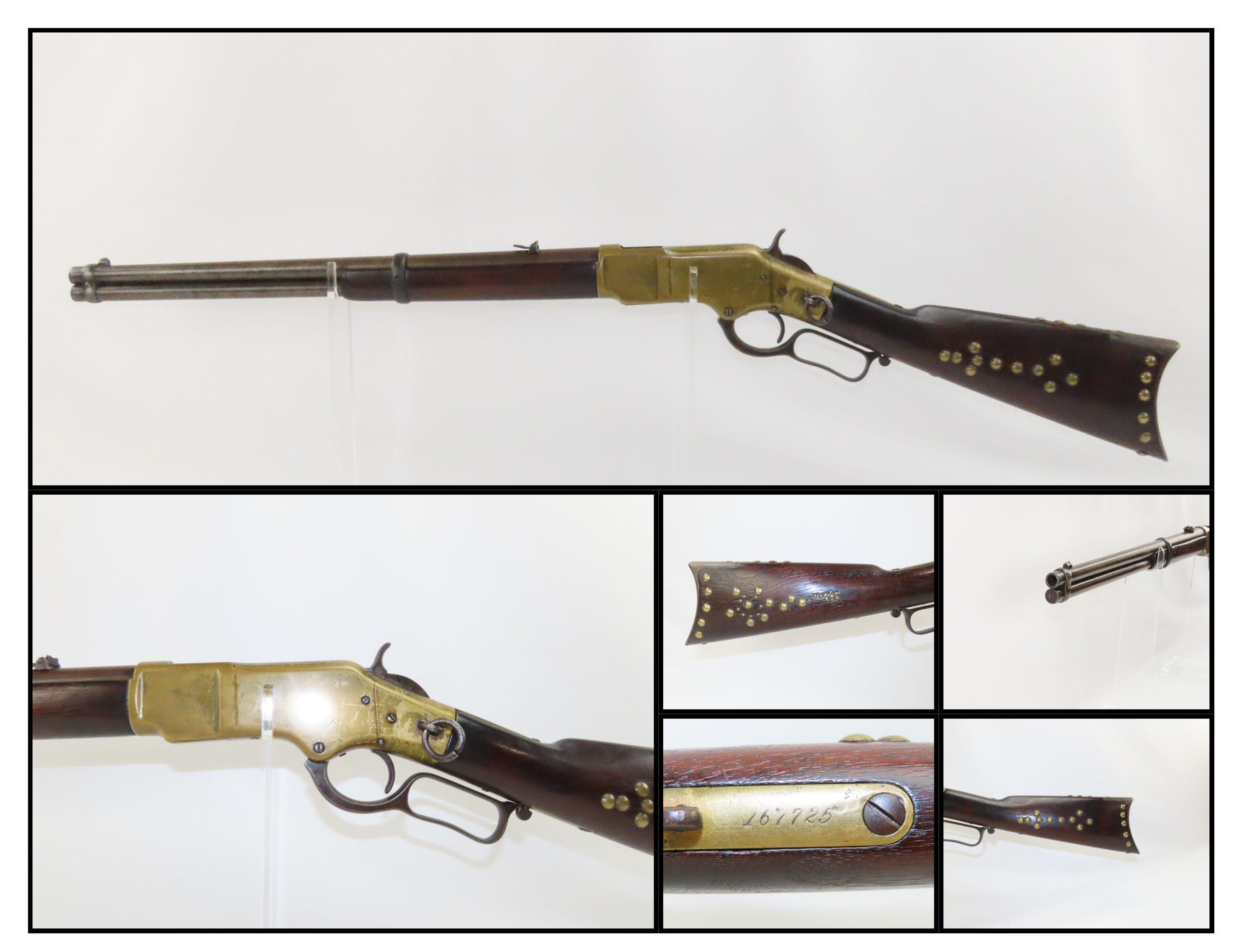 Collage Native American Style Tack Decorated Winchester Rifle 9 18 20 Collage Native American Style Tack Decorated Winchester Rifle 9 18 20