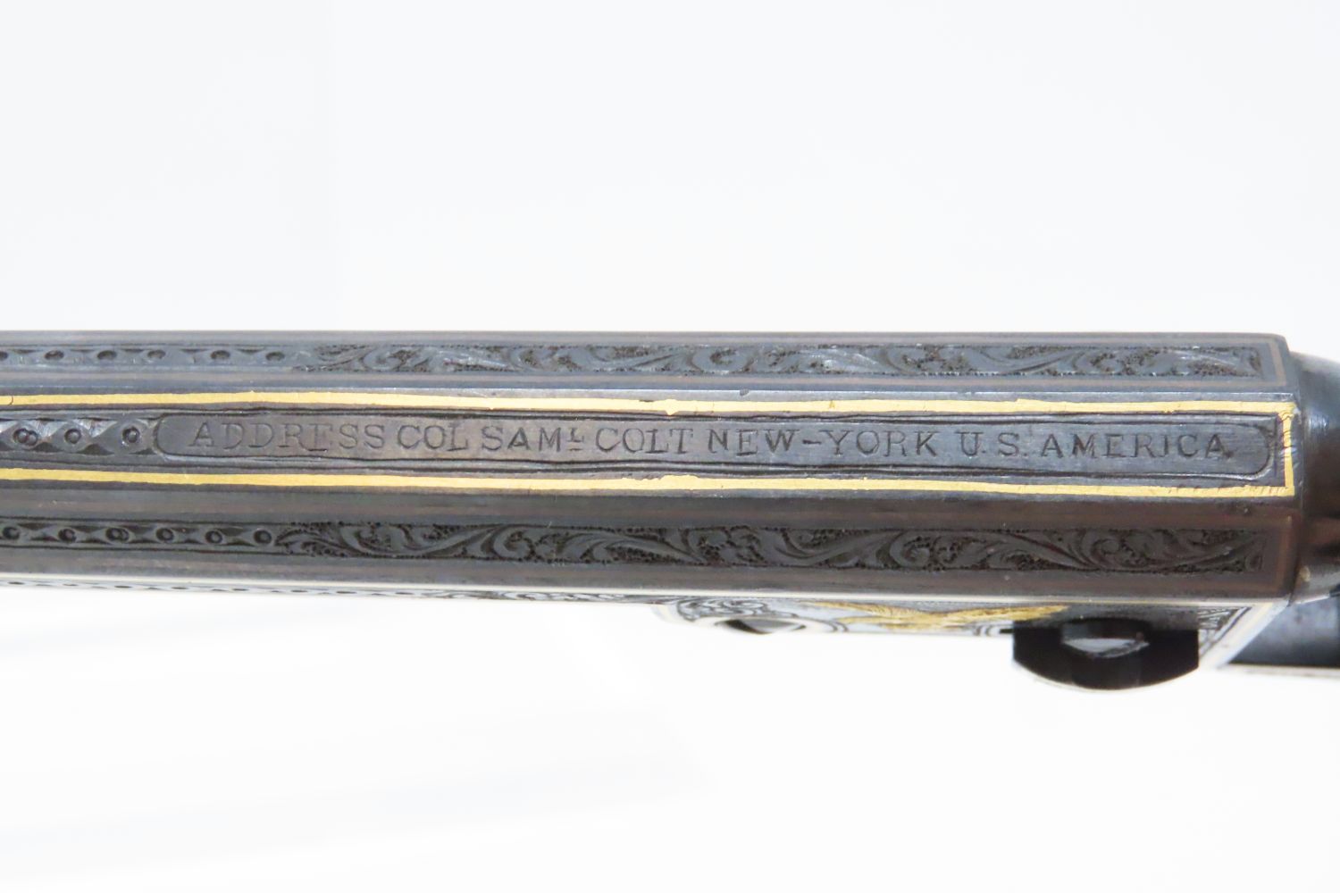 Floyd E. Warren Engraved and Gold Inlaid Colt Model 1849 Pocket