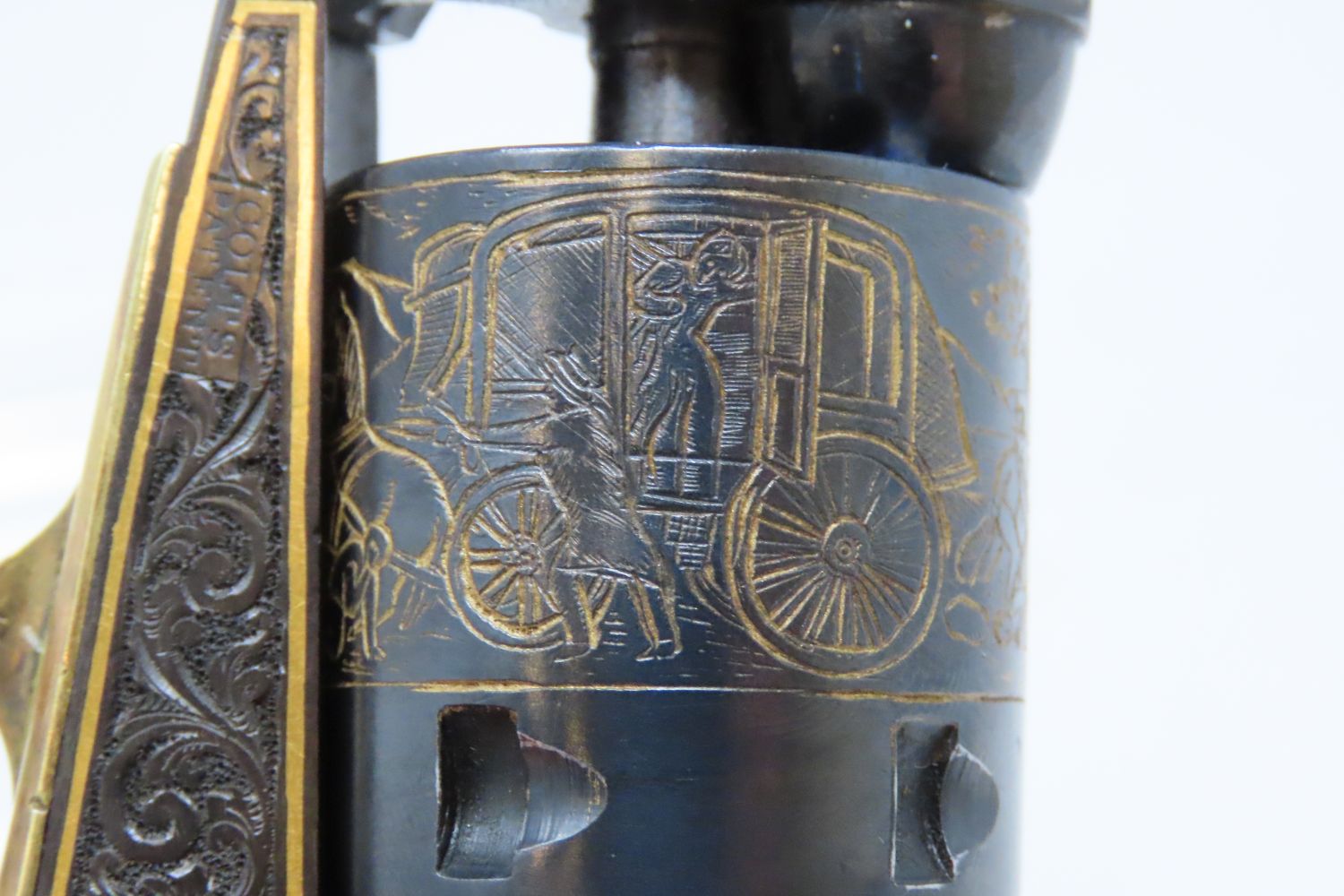 Floyd E. Warren Engraved and Gold Inlaid Colt Model 1849 Pocket