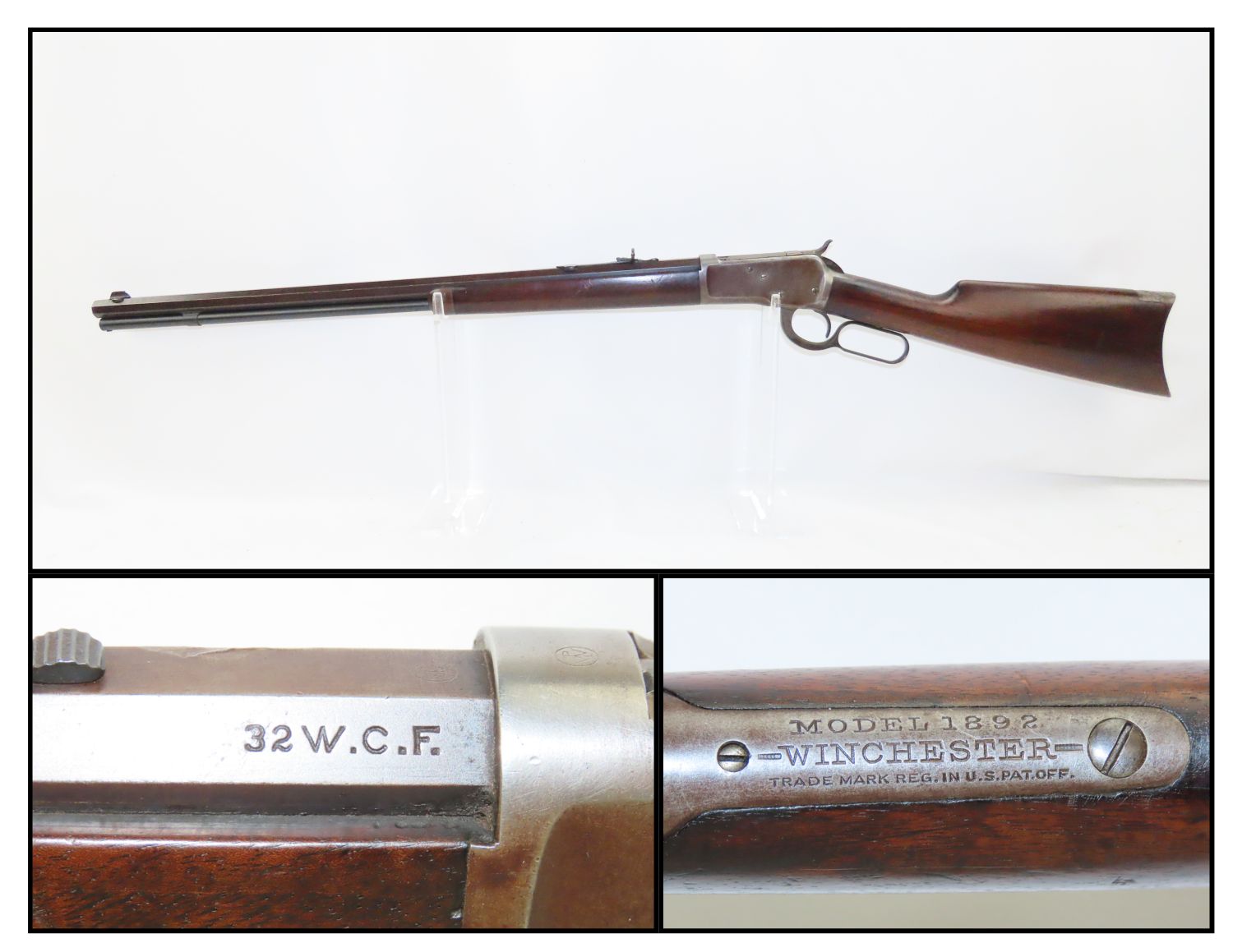 1912 WINCHESTER 1892 Lever Action .32-20 WCF RIFLE Octagonal ...