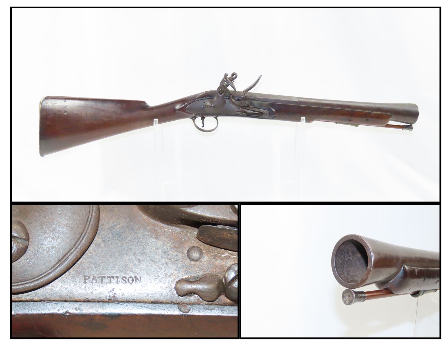 1800s IRISH Flintlock BLUNDERBUSS by PATTISON Dublin Antique 200+ Year Old  Close Range Weapon!