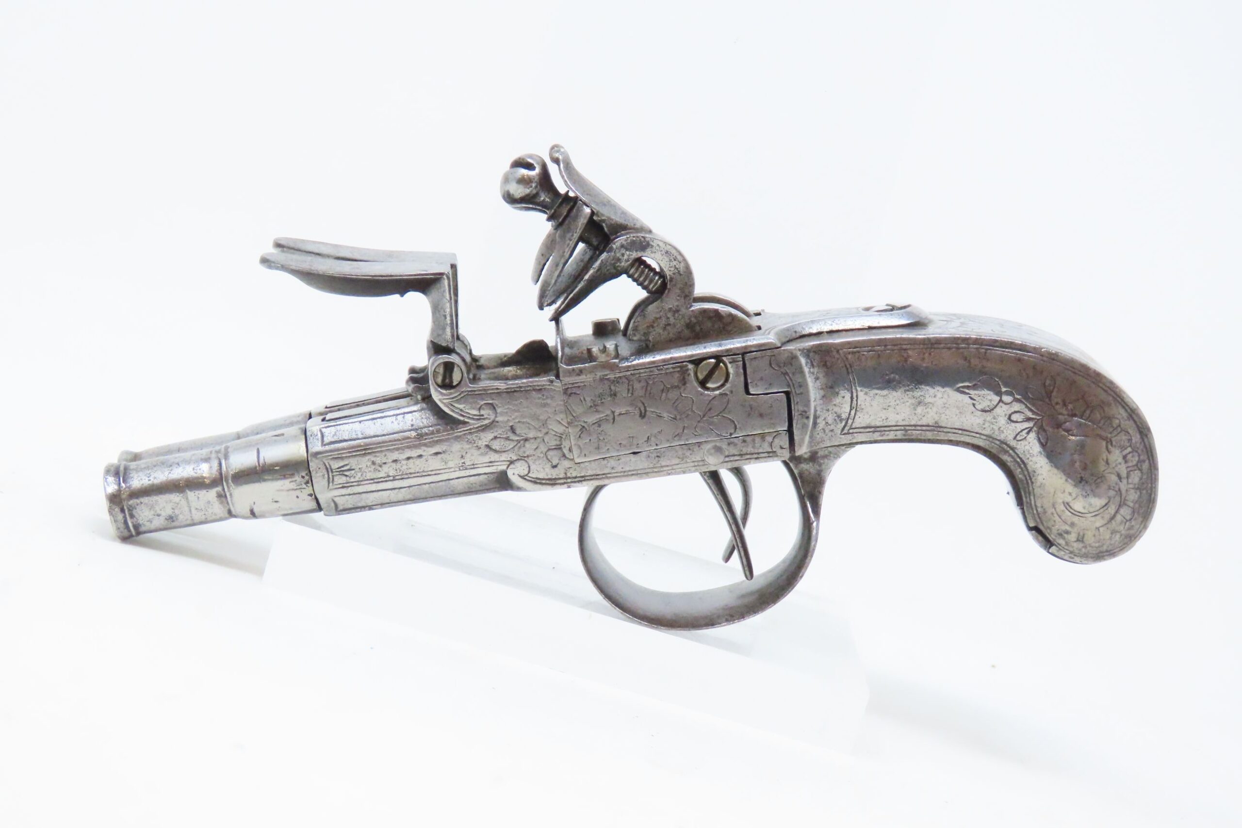 Seglas Box Lock Double Barrel Flintlock Pocket Pistol 12.28.21 C