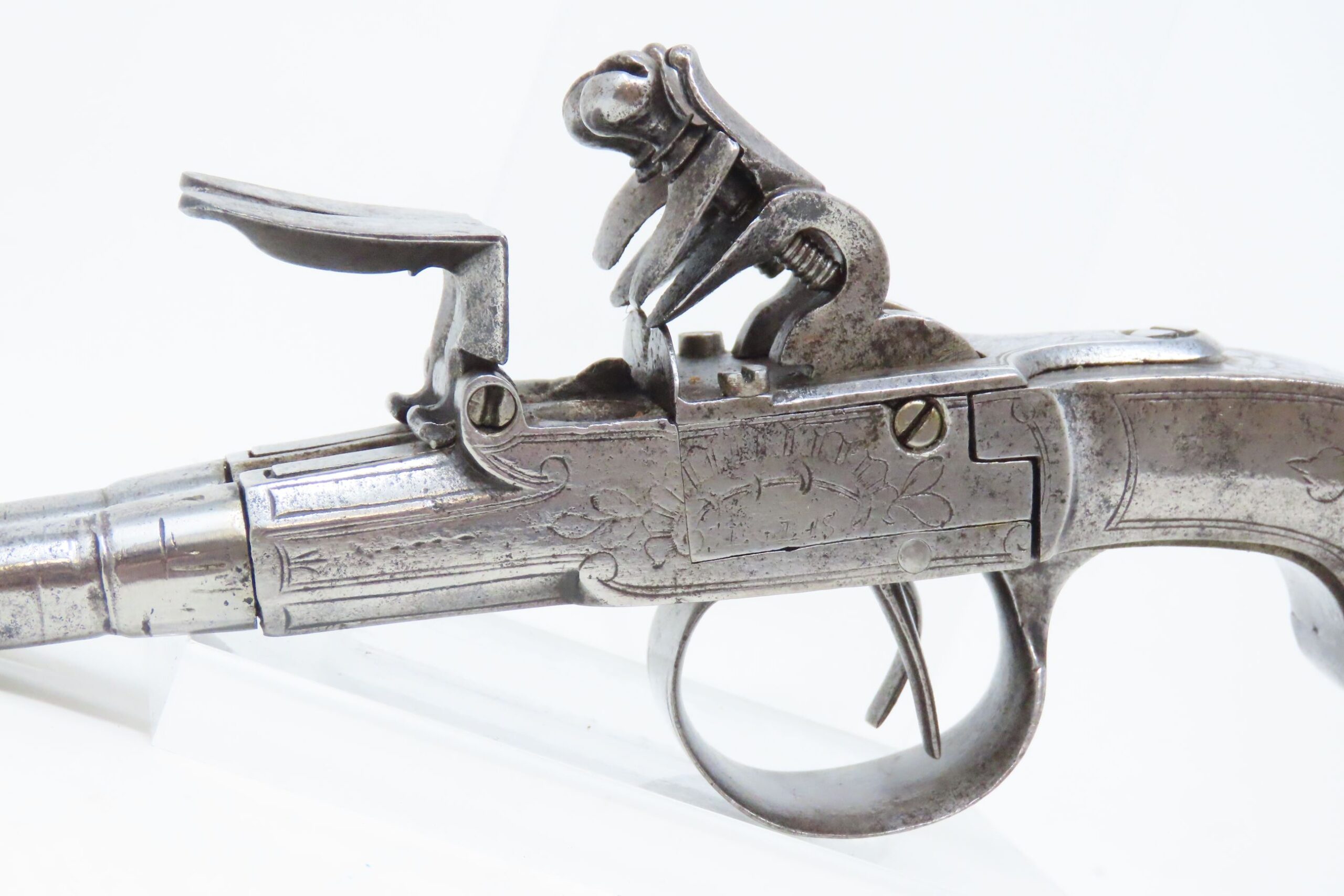 Seglas Box Lock Double Barrel Flintlock Pocket Pistol 12.28.21 C