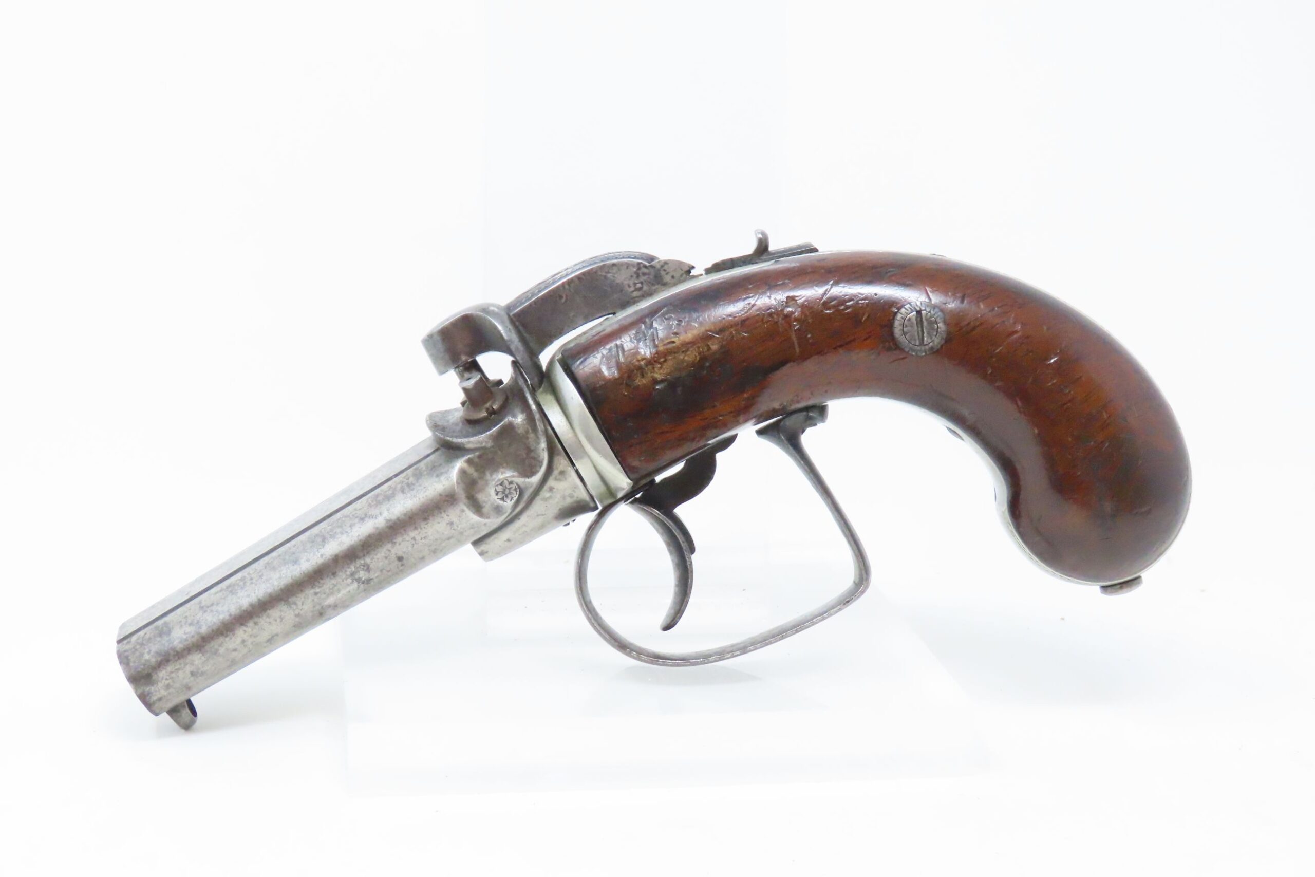 British Swivel Side by Side Pistol 1.12.22 C&RAntique002 Ancestry Guns