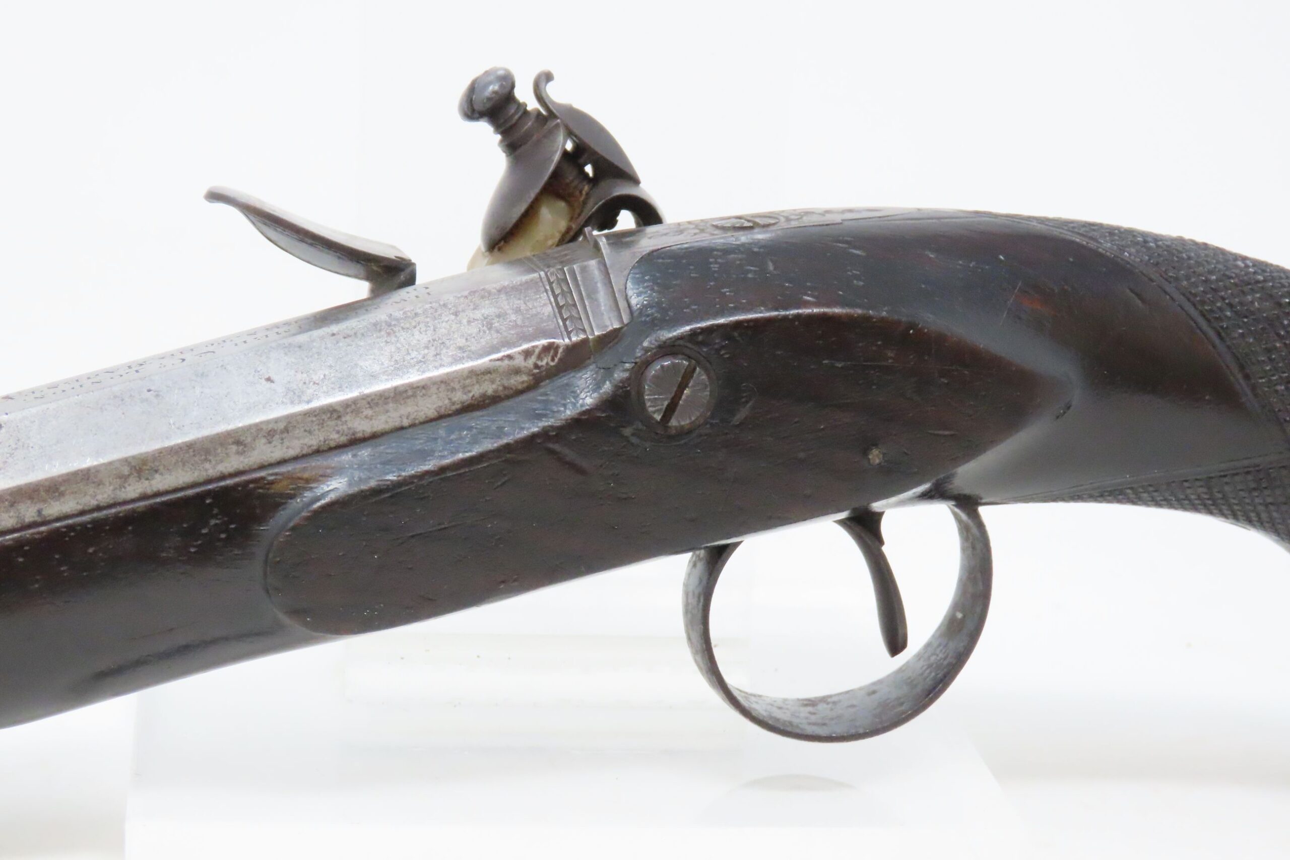 ENGRAVED Antique H. W. MORTIMER & Co. Marked .60 Caliber FLINTLOCK