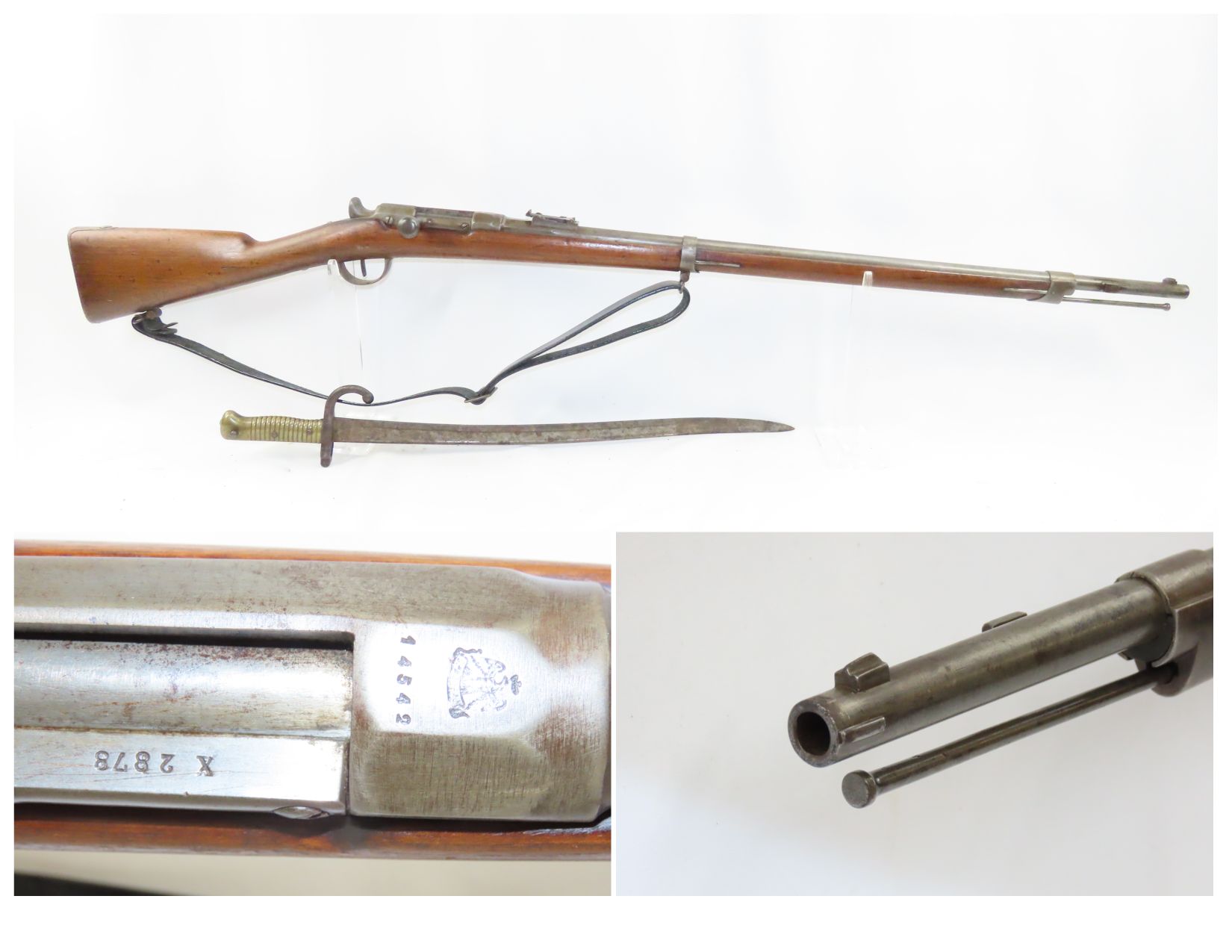 Chassepot Needle Fire Rifle with 3.25.22 C&RAntique001