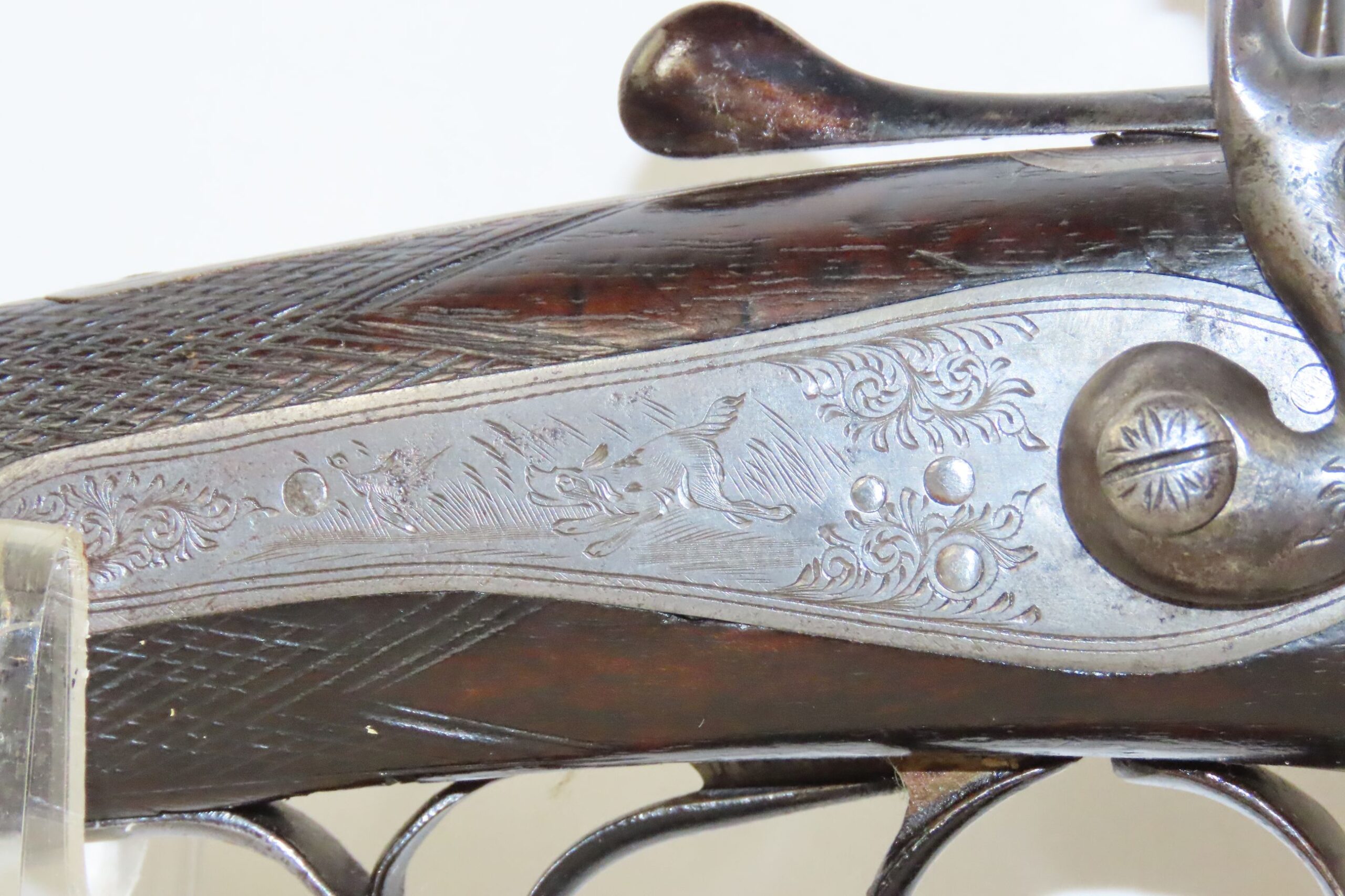 Engraved Sharwood & Fletcher 12 Bore Double Barrel Toplever Hammer