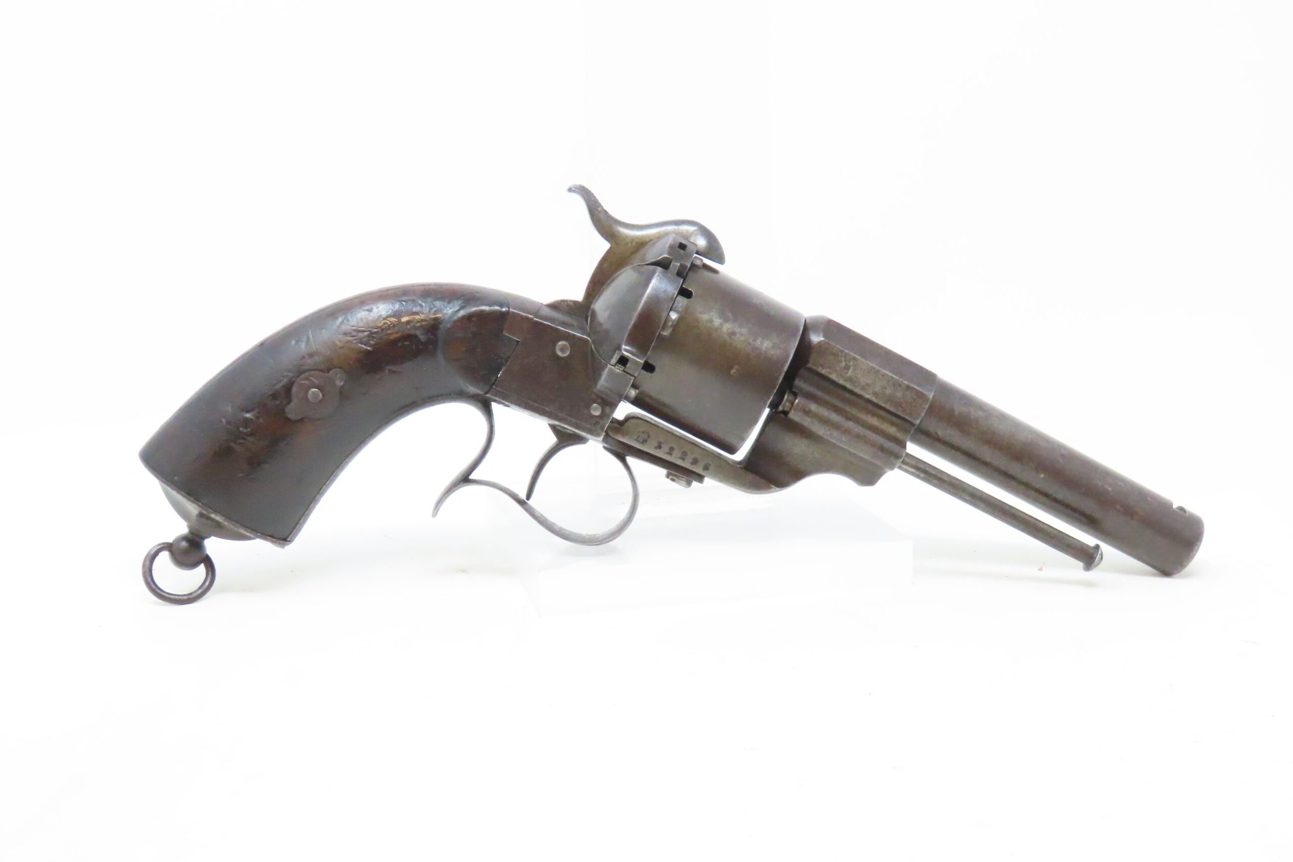 Lefaucheux model 1854 single action pinfire revolver 8 25 c rantique016