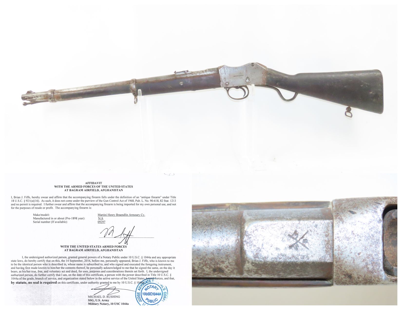 Braedlin Armoury Martini Henry Carbine with Afghanistan Bring Back