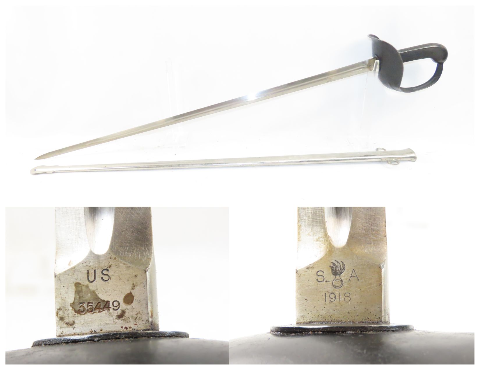 SPRINGFIELD ARMORY World War I U.S. Model 1913 “PATTON SWORD” Cavalry Saber  1918 Dated Sword Designed by GEORGE S. PATTON | Ancestry Guns