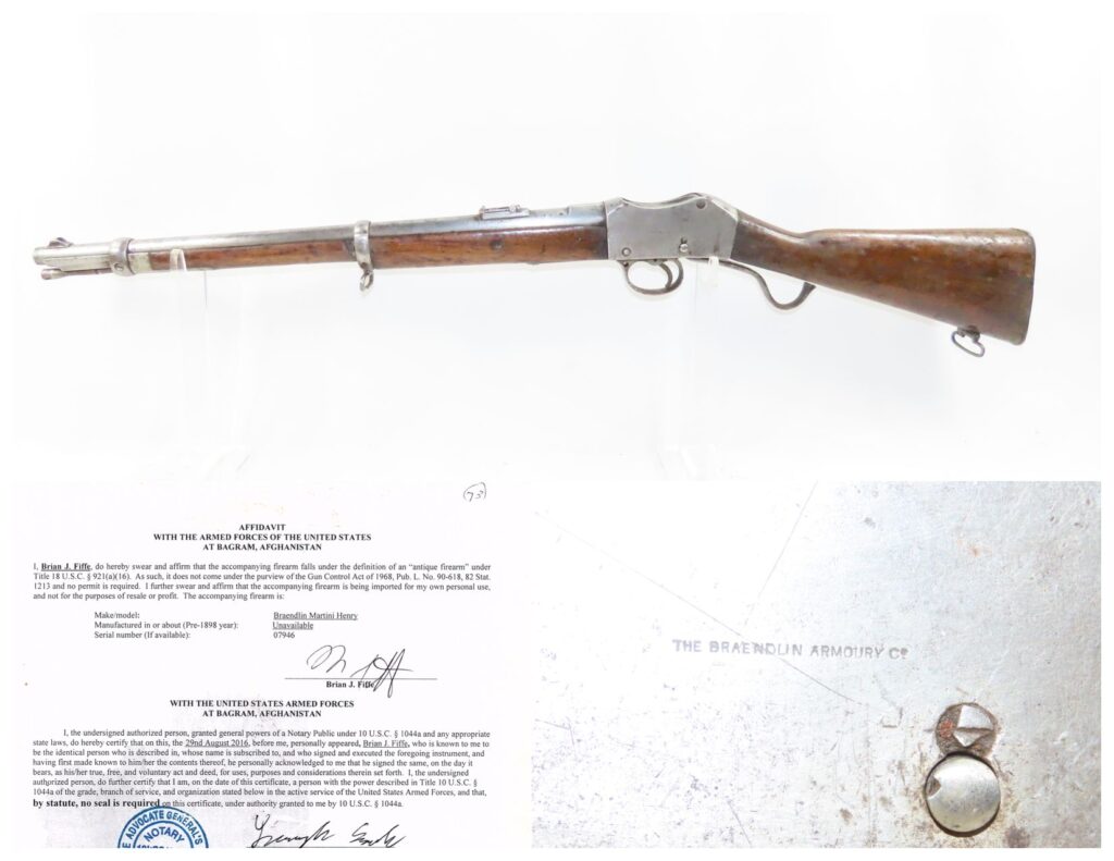 Braedlin Armoury Martini Henry Carbine with Afghanistan Bring Back