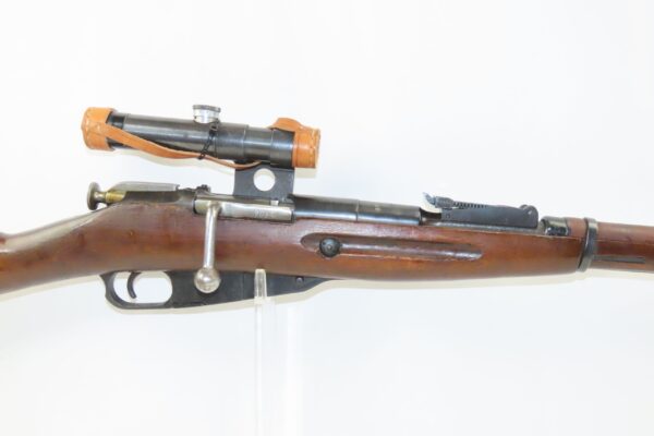 WORLD WAR II Era Soviet IZHEVSK Model 91/30 Mosin-Nagant SNIPER Rifle C&R   Soviet Russia SNIPER RIFLE w/ PU SCOPE & Muzzle Cover - Image 5