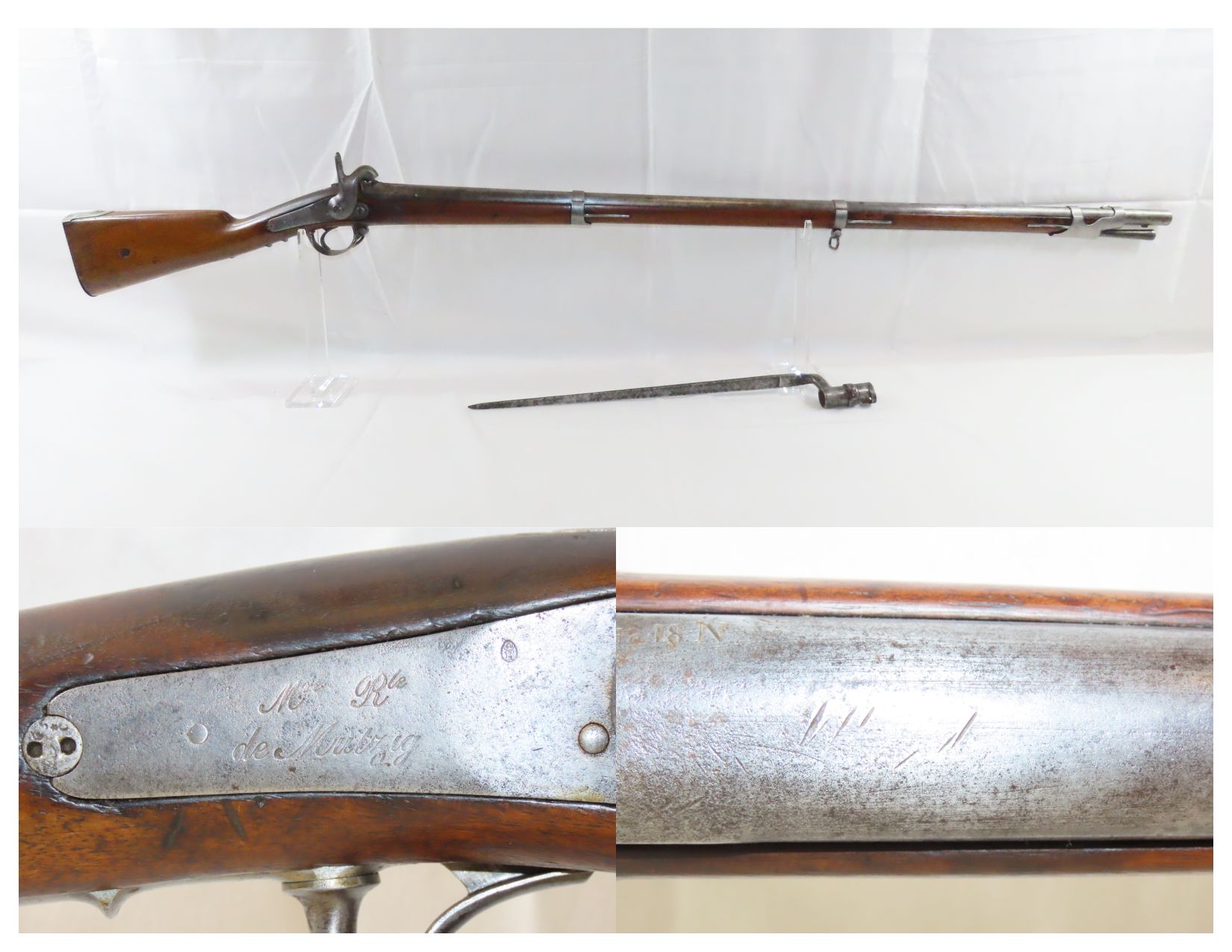 CIVIL WAR Era Antique FRENCH MUTZIG Arsenal Model 1840 PERC. .75 Cal MUSKET  Civil War Import from France | Ancestry Guns