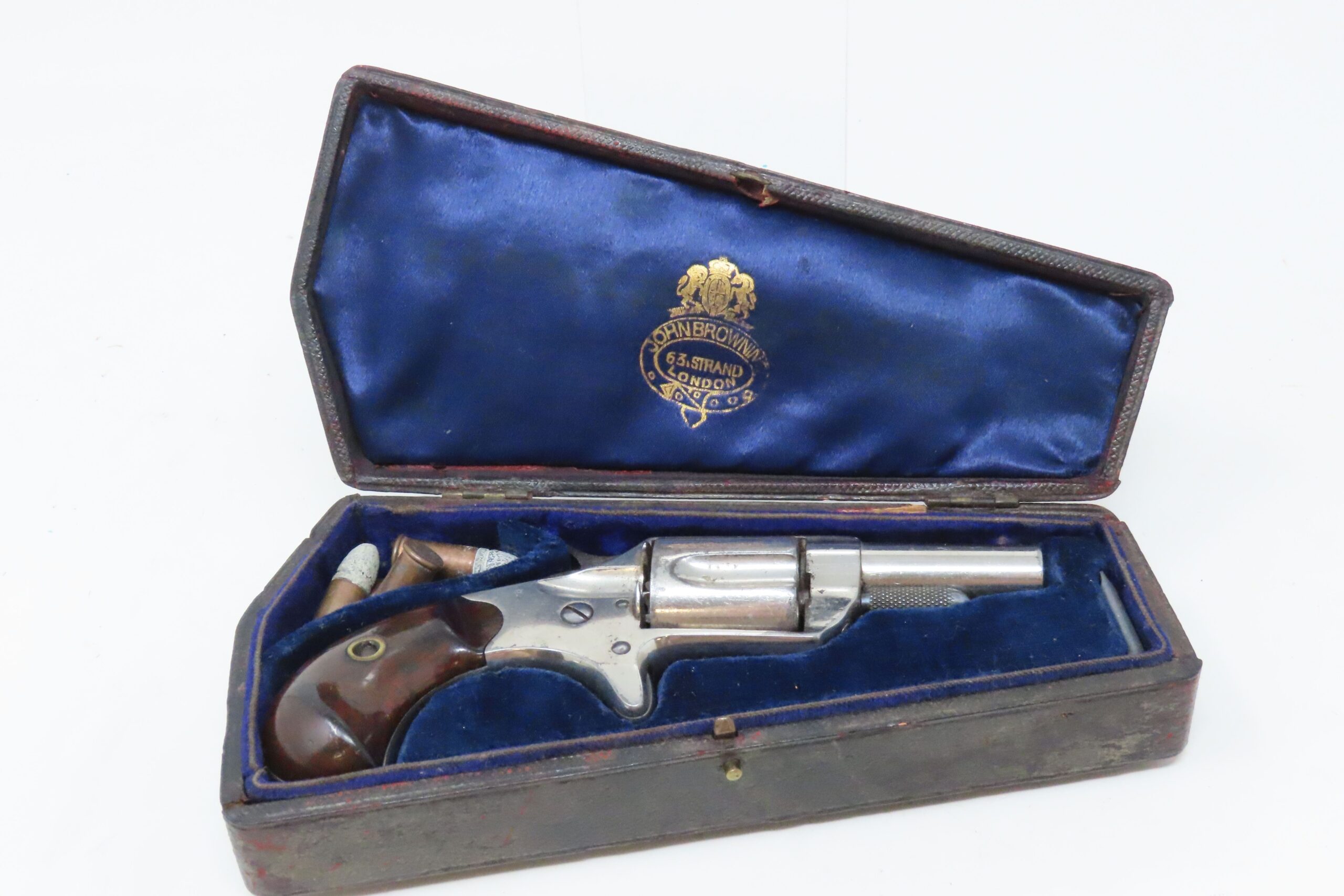 PIPE CASED London Proofed Antique COLT New Line .30 Cal. Revolver mfr ...