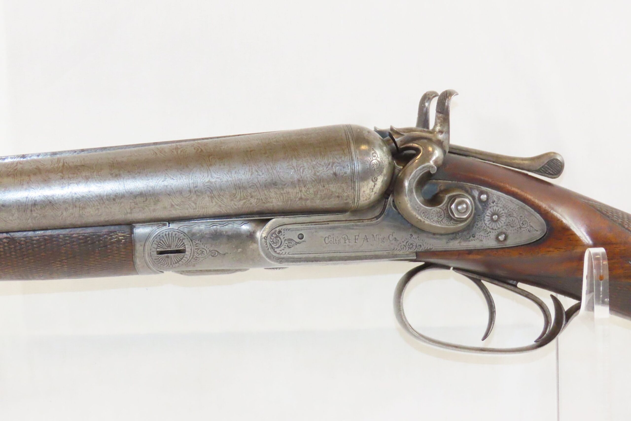 Factory Engraved Colt 10 Gauge Model 1878 Double Barrel