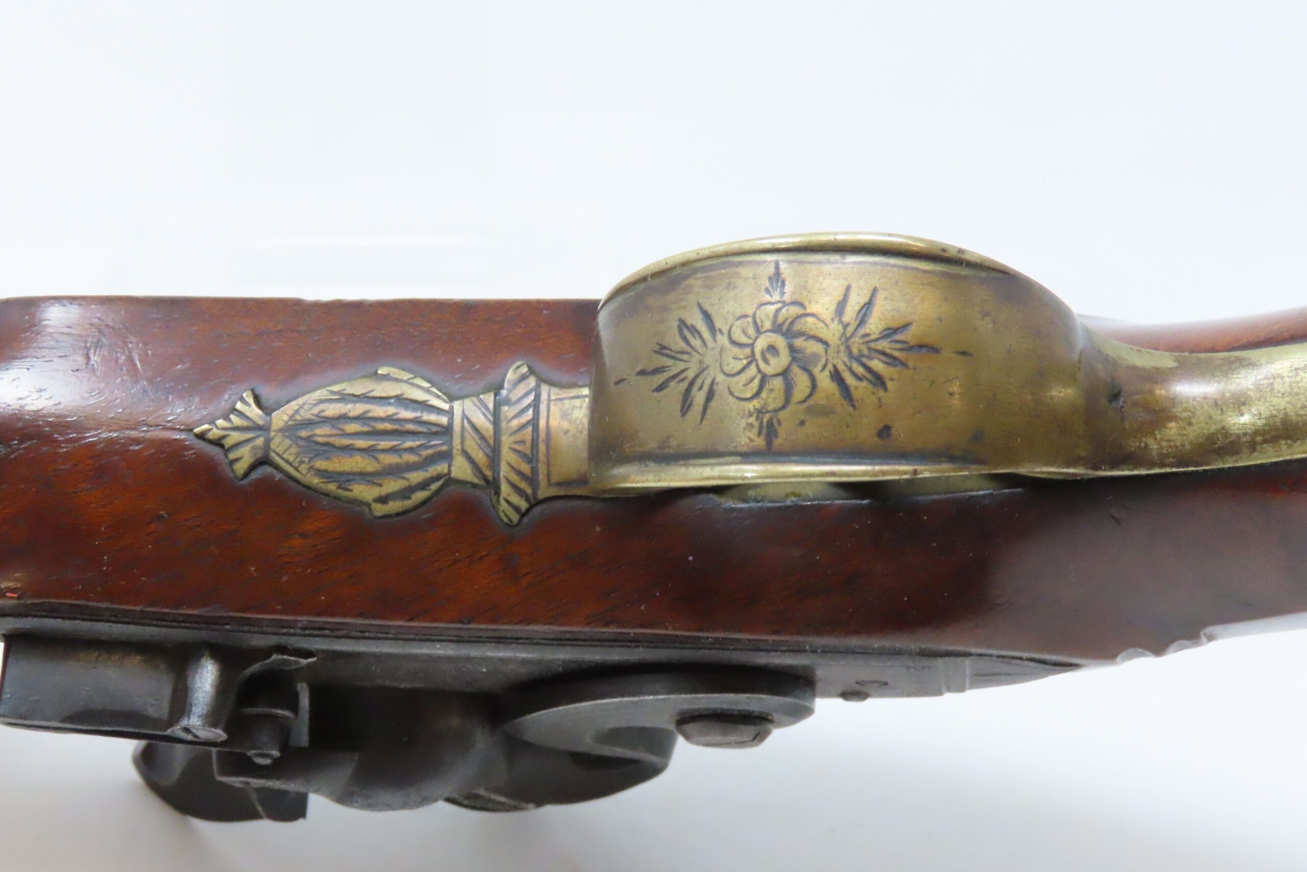 Bass London Brass Barreled Flintlock Pistol 1.23 C&RAntique012 ...