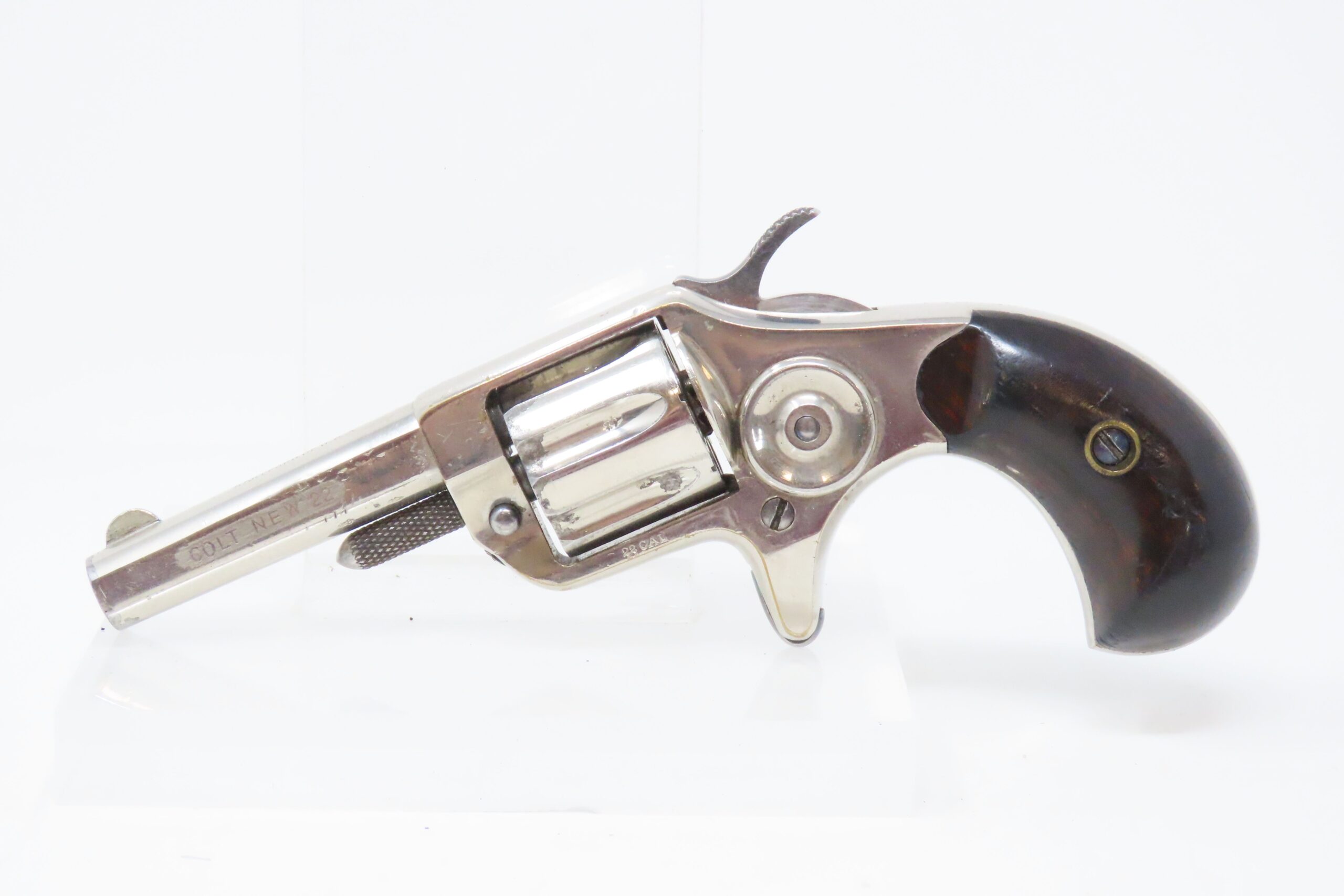 CASED 7-Shot COLT NEW LINE .22 Short F.T. BAKER Fleet Street London Antique Small Pocket Revolver for the British Market - Image 6