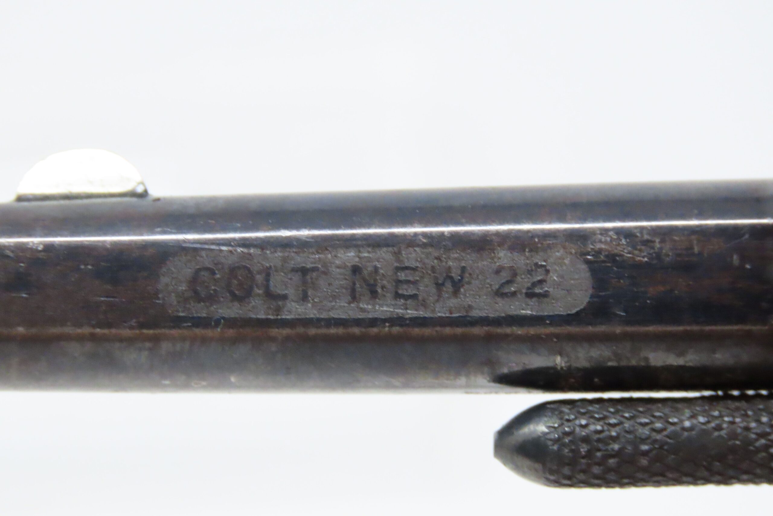 1876 VICTORIAN LONDON .22 Short 7-Shot Revolver COLT New Line CASED Antique Fine Blued & Nickel Rosewood in Oaken & Brass Case - Image 11