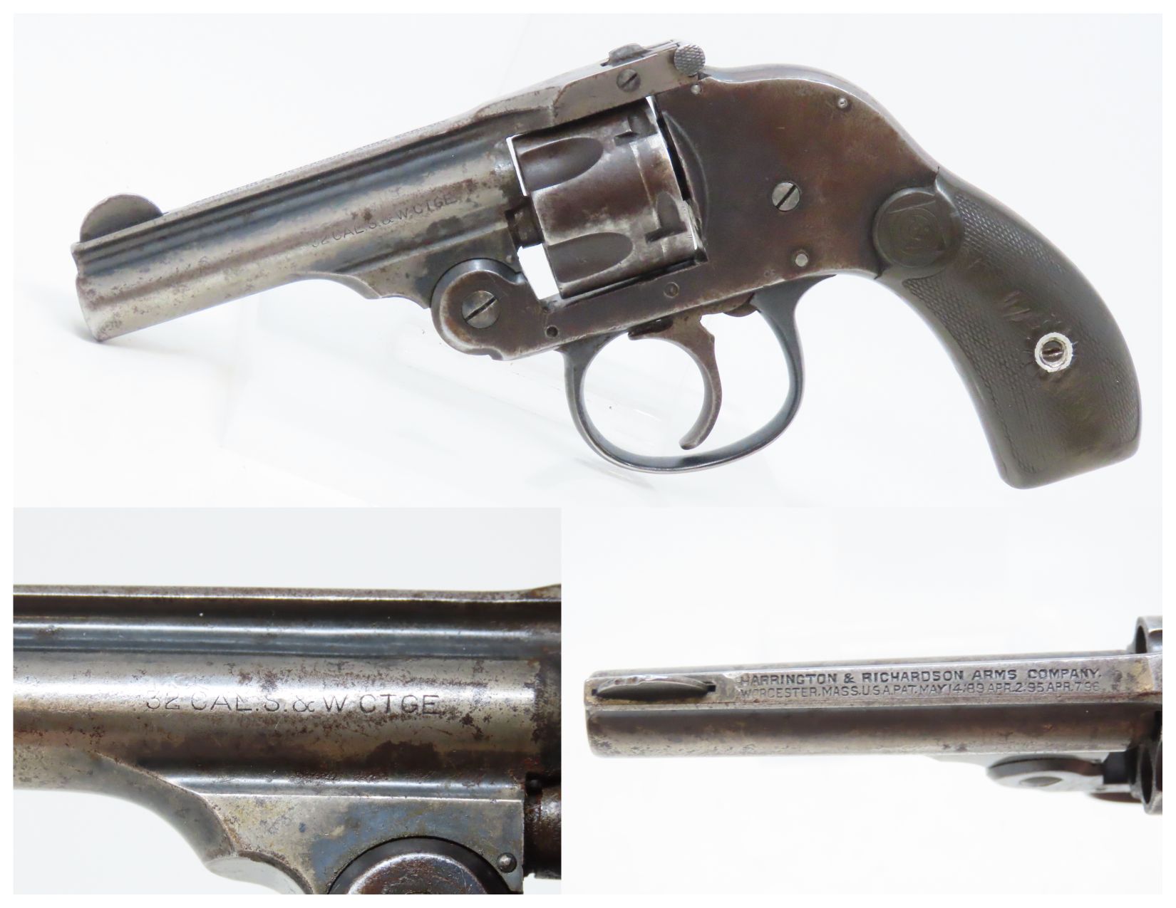 HARRINGTON & RICHARDSON Hammerless TOP BREAK Double Action C&R .32