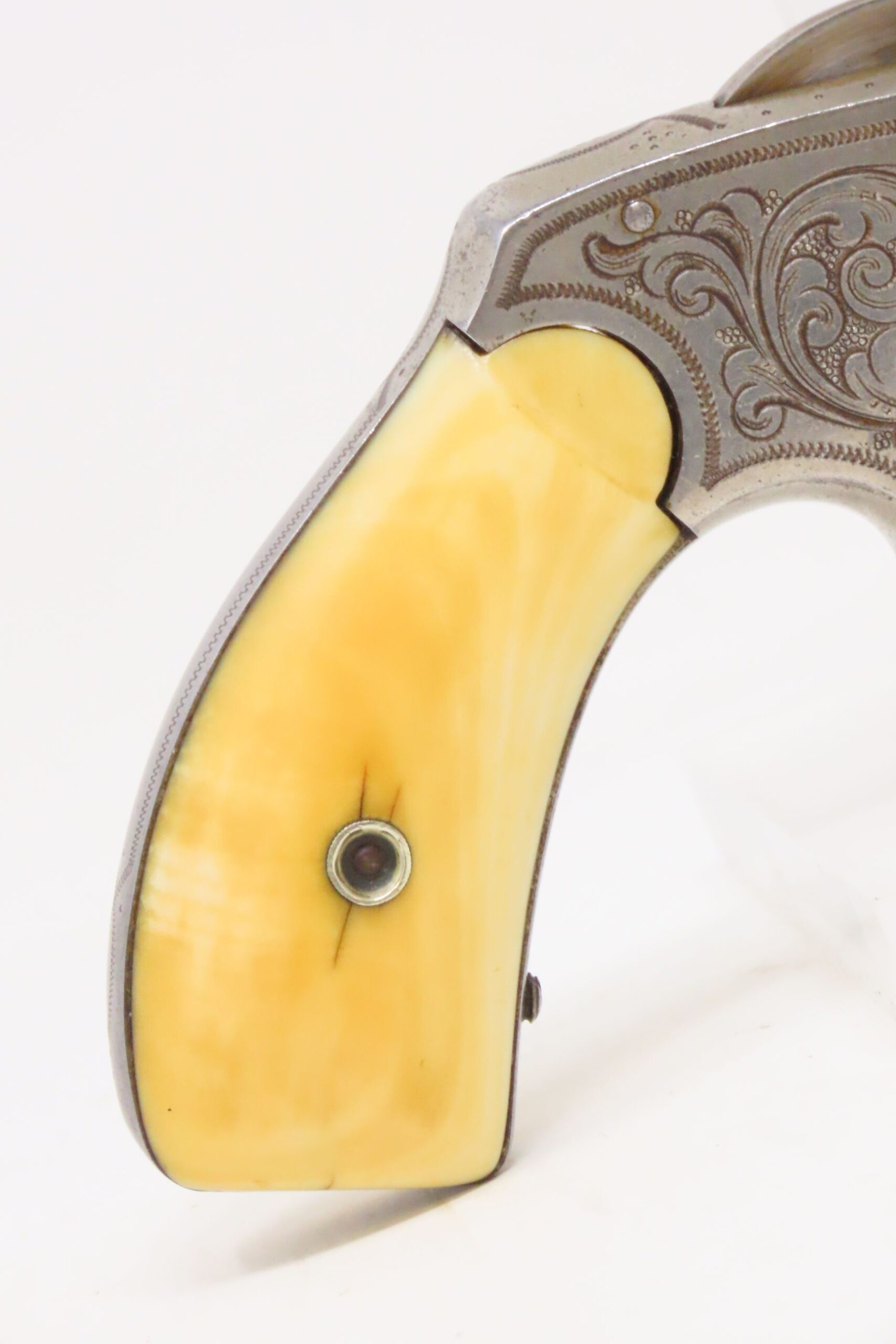 ENGRAVED NICKEL & IVORY SMITH & WESSON .38 Single Action ENGRAVED NICKEL & IVORY SMITH & WESSON .38 Single Action