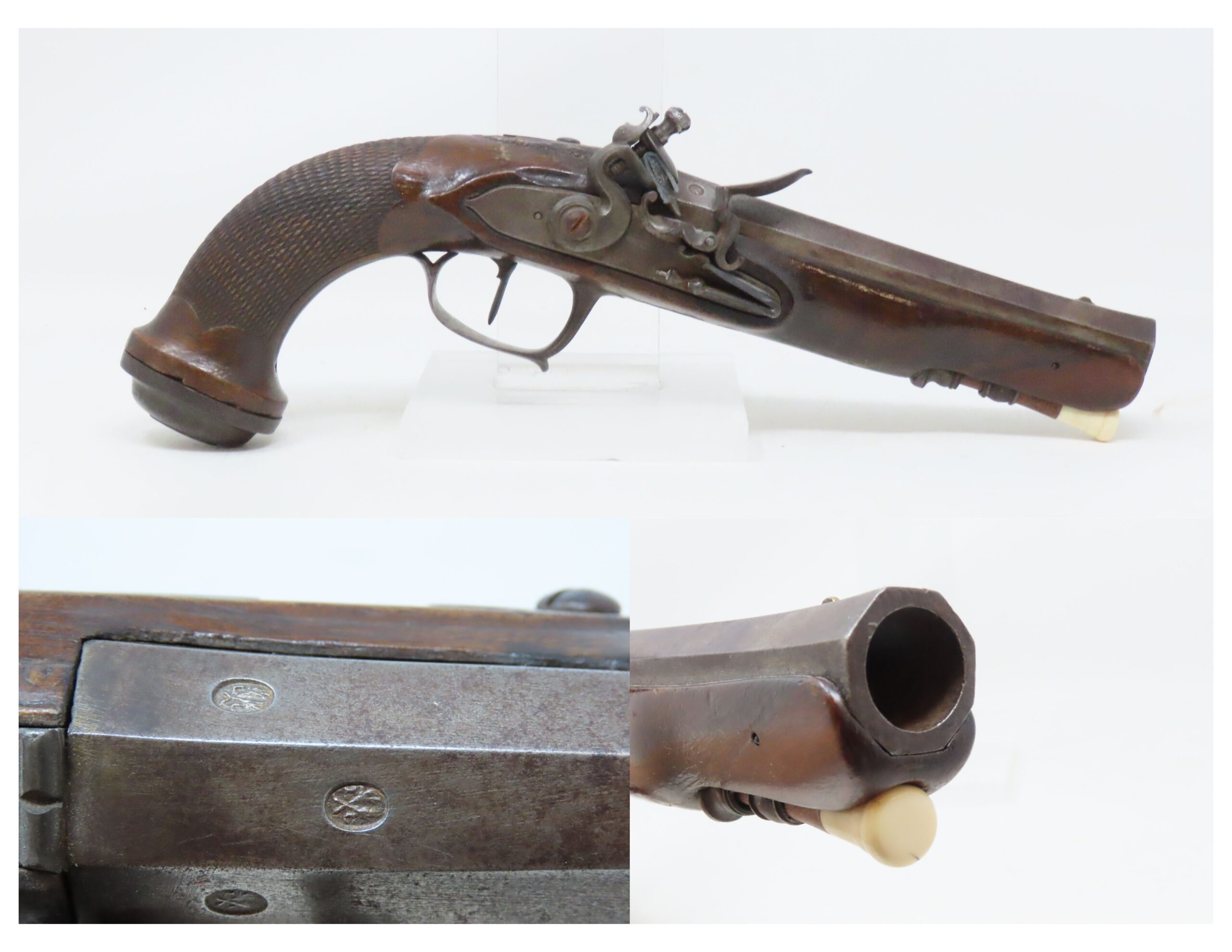 Antique EUROPEAN .68 FLINTLOCK “Manstopper” SELF DEFENSE Holster 