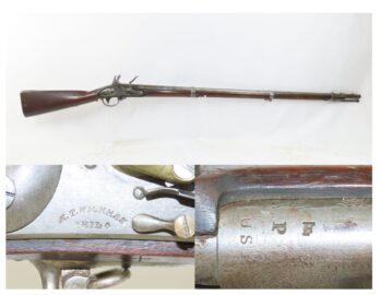 Antique M. T. WICKHAM U.S. M1816 MEXICAN-AMERICAN WAR Flintlock MUSKET FEDERALLY INSPECTED “GF” Marked Musket