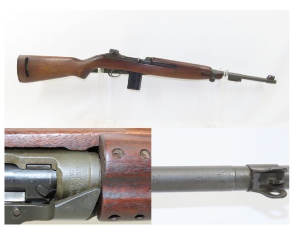 1943 mfr. WORLD WAR II M1 .30 Carbine US UNDERWOOD TYPEWRITER CO Rifle WW2 FLAMING BOMB Marked with WEB SLING & OILER