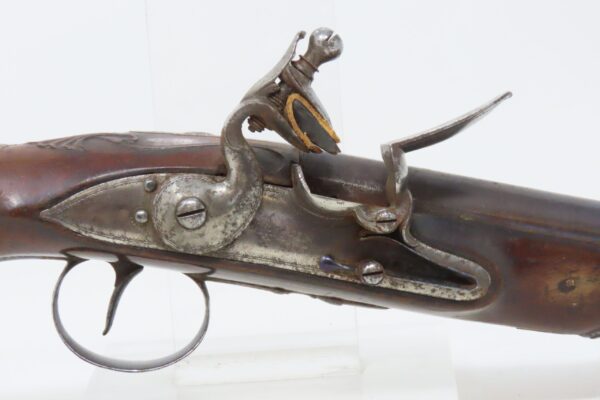REVOLUTIONARY WAR Era ENGRAVED Rare Antique GRIFFIN & TOW Flintlock Pistol  250 Year Old ENGRAVED & CARVED Flintlock MANSTOPPER - Image 5