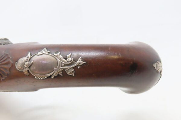 REVOLUTIONARY WAR Era ENGRAVED Rare Antique GRIFFIN & TOW Flintlock Pistol  250 Year Old ENGRAVED & CARVED Flintlock MANSTOPPER - Image 9