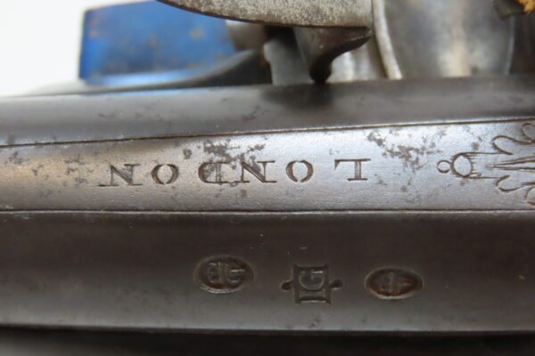 REVOLUTIONARY WAR Era ENGRAVED Rare Antique GRIFFIN & TOW Flintlock Pistol  250 Year Old ENGRAVED & CARVED Flintlock MANSTOPPER - Image 11