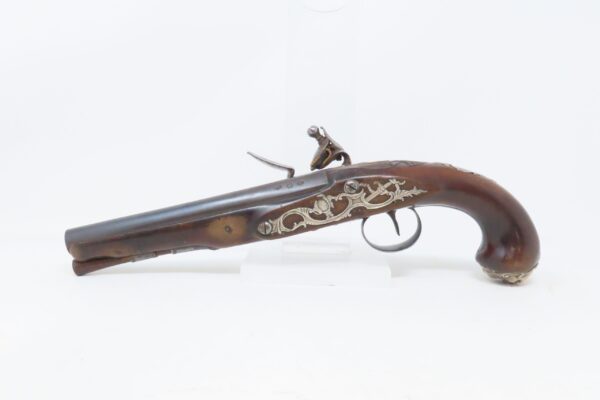 REVOLUTIONARY WAR Era ENGRAVED Rare Antique GRIFFIN & TOW Flintlock Pistol  250 Year Old ENGRAVED & CARVED Flintlock MANSTOPPER - Image 17