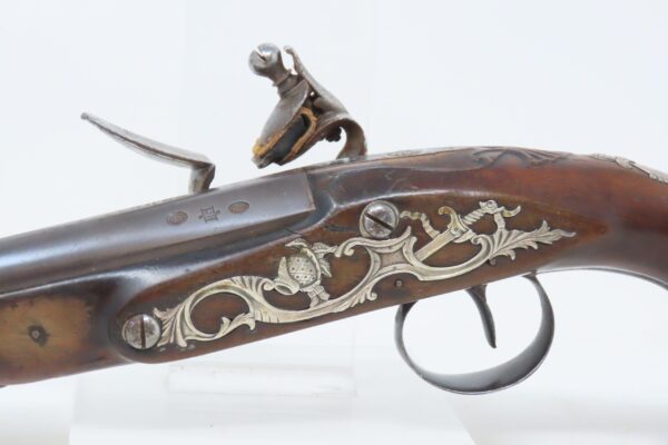 REVOLUTIONARY WAR Era ENGRAVED Rare Antique GRIFFIN & TOW Flintlock Pistol  250 Year Old ENGRAVED & CARVED Flintlock MANSTOPPER - Image 19