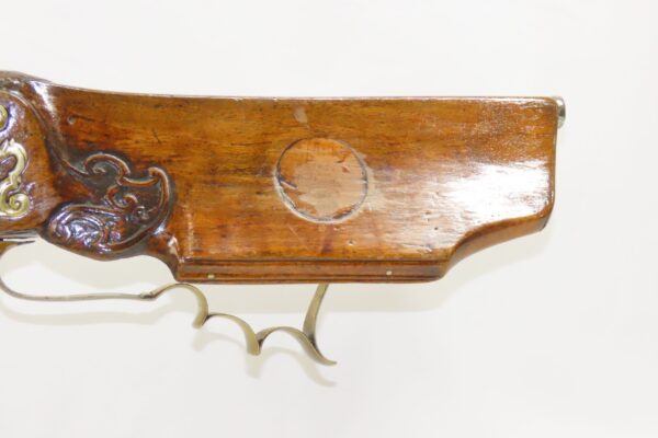 Antique GERMANIC WHEELLOCK RIFLE with SERPENTINE ENGRAVING .54 Caliber 1700s Fascinating European 17th / 18th Century Weapon - Image 15