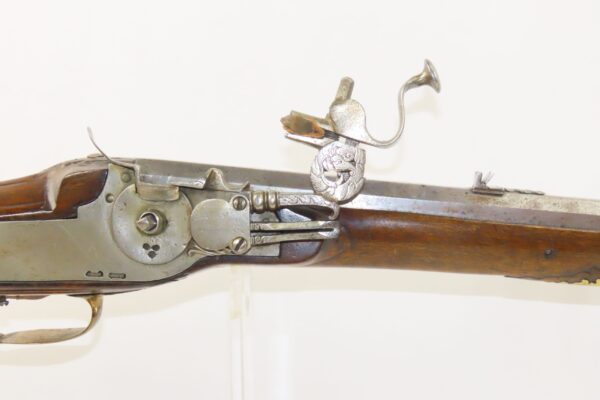 Antique GERMANIC WHEELLOCK RIFLE with SERPENTINE ENGRAVING .54 Caliber 1700s Fascinating European 17th / 18th Century Weapon - Image 5