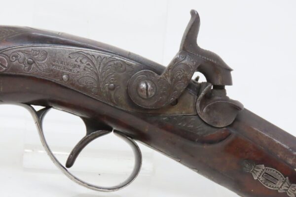 GOLD Banded & SILVER Mounted Antique DERINGER Perc. Pistol KILLED LINCOLN   Henry Deringer’s Famous 1850s Pocket Pistol - Image 5