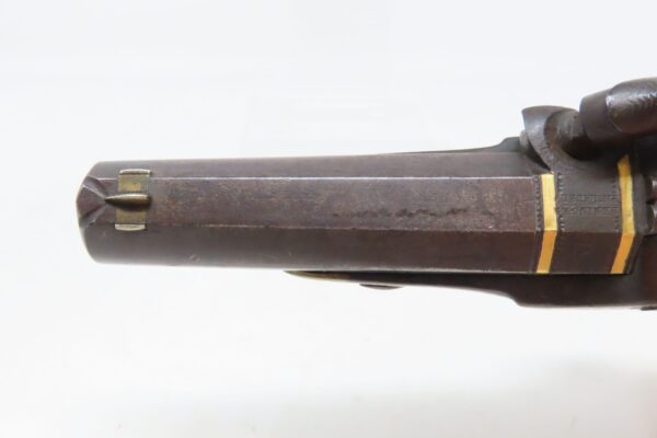 GOLD Banded & SILVER Mounted Antique DERINGER Perc. Pistol KILLED LINCOLN   Henry Deringer’s Famous 1850s Pocket Pistol - Image 11