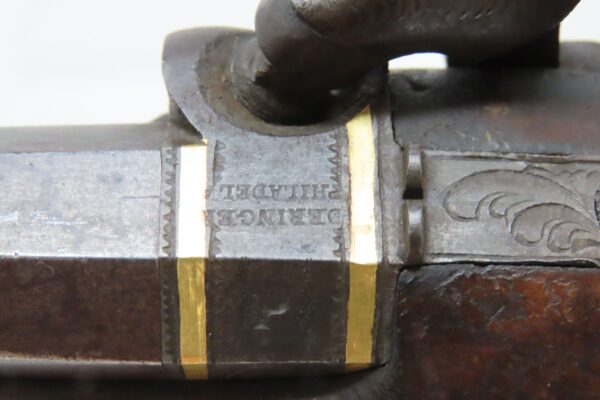 GOLD Banded & SILVER Mounted Antique DERINGER Perc. Pistol KILLED LINCOLN   Henry Deringer’s Famous 1850s Pocket Pistol - Image 12